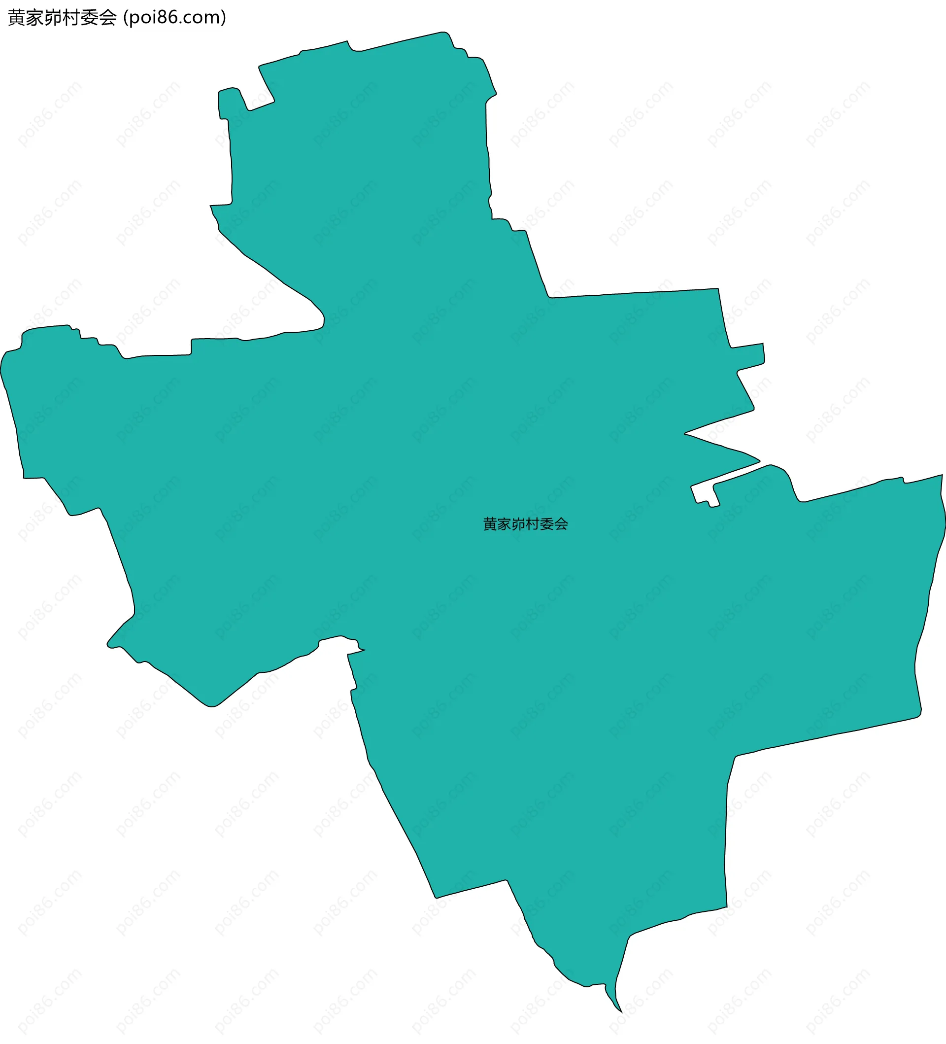 黄家峁村委会边界地图