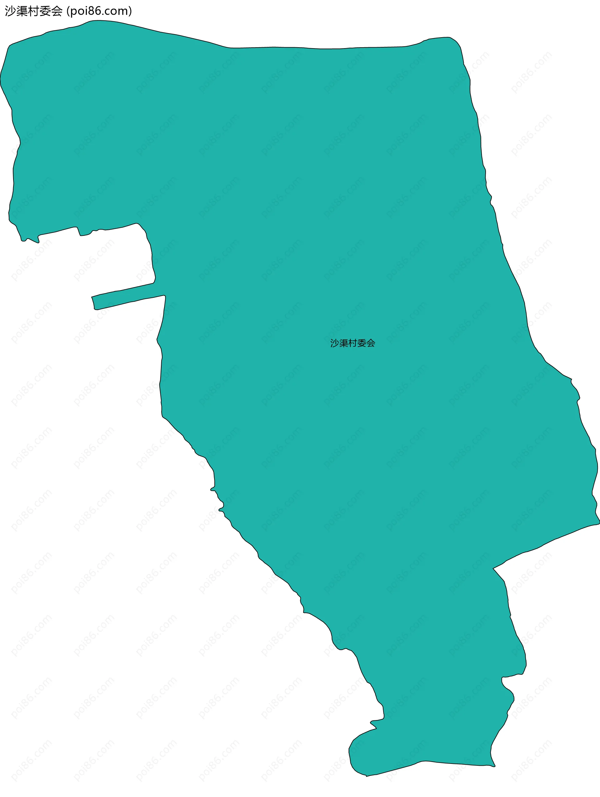 沙渠村委会边界地图