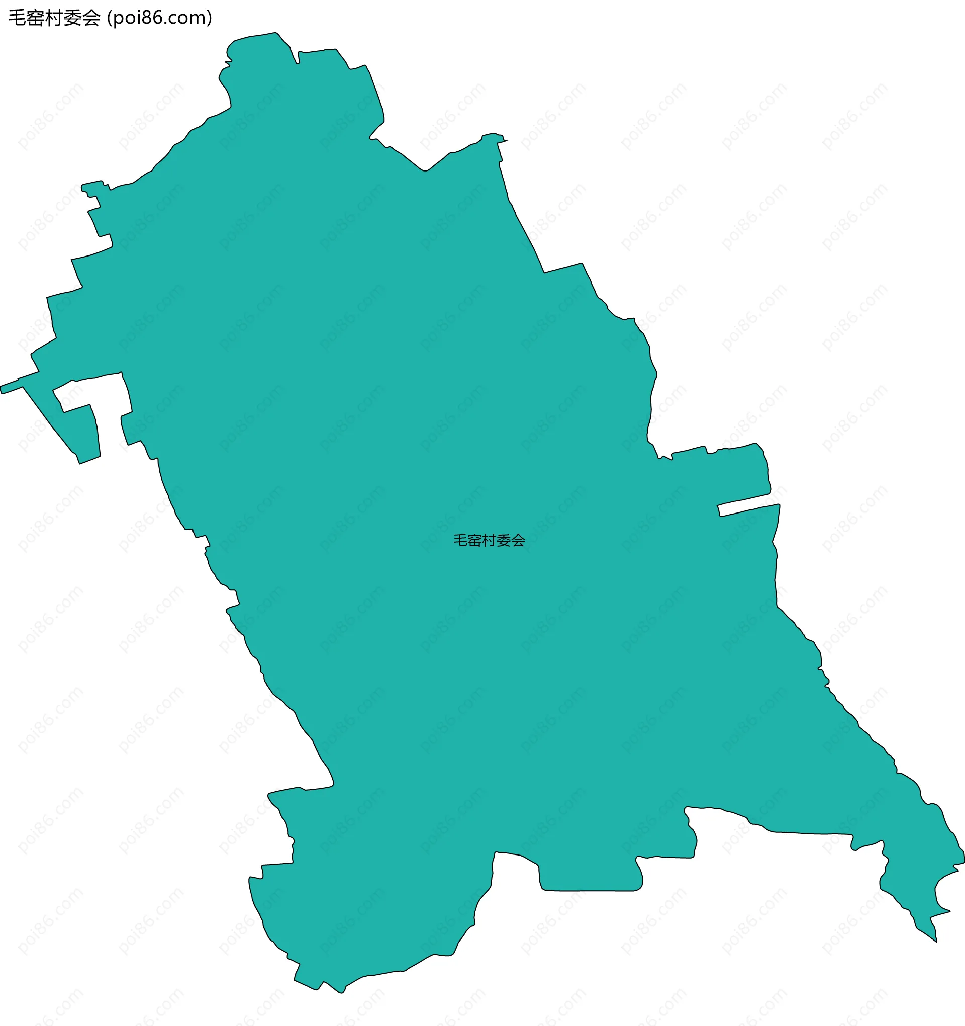 毛窑村委会边界地图