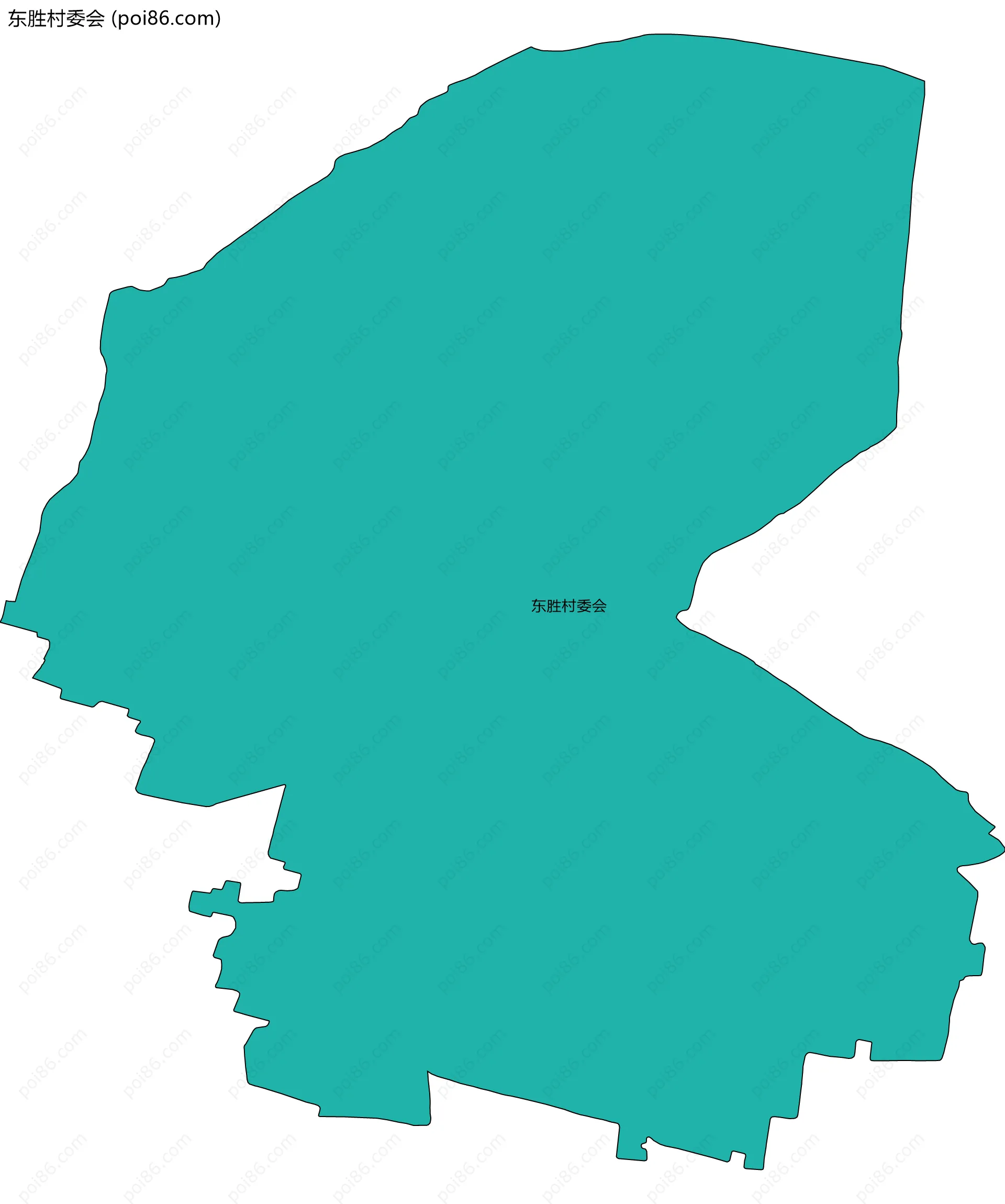 东胜村委会边界地图