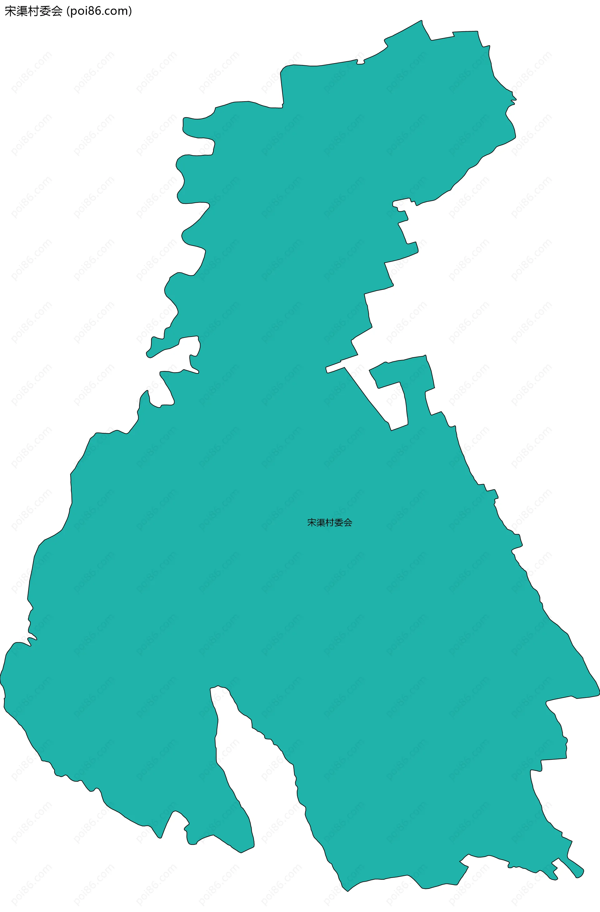 宋渠村委会边界地图