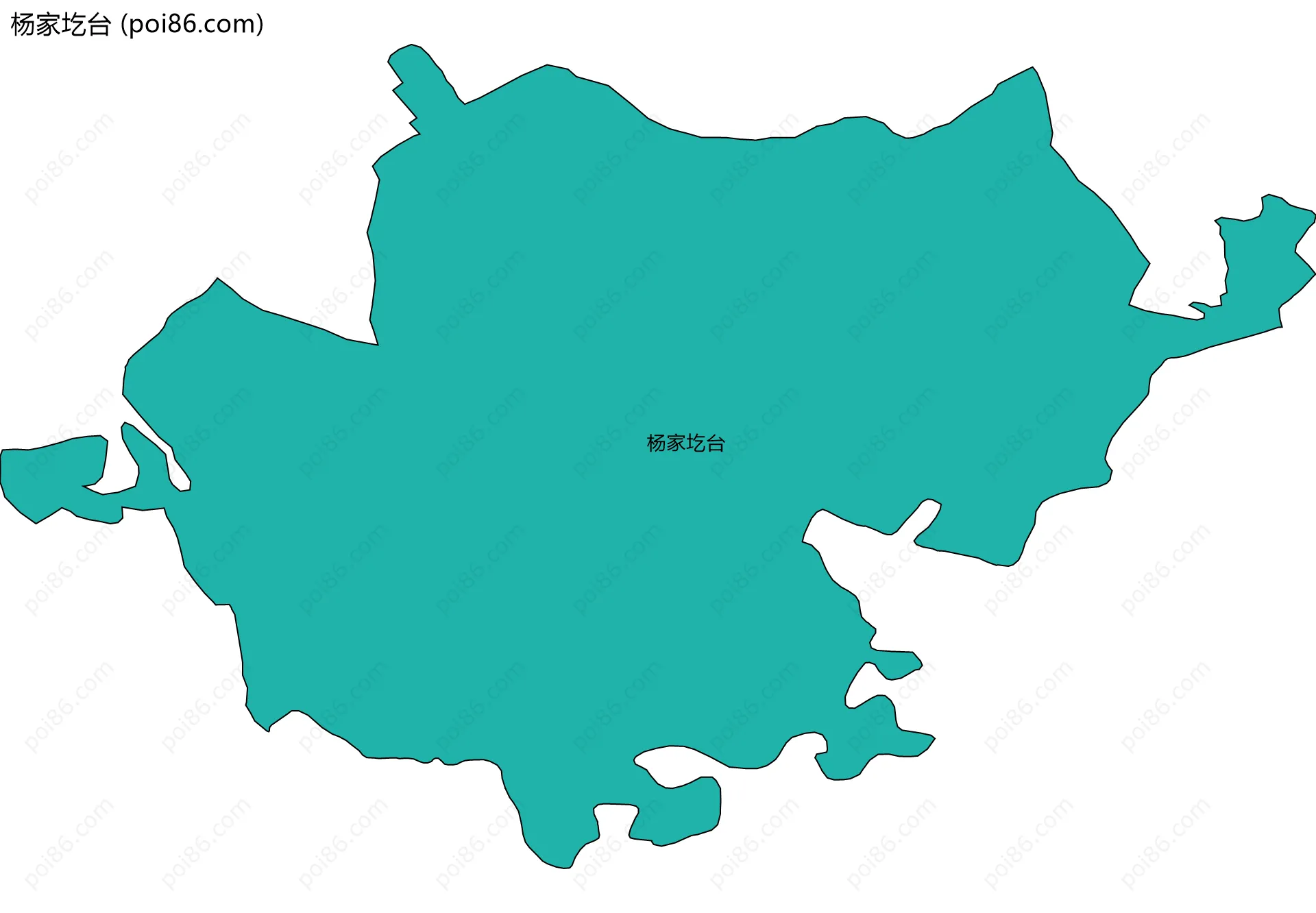 杨家圪台边界地图