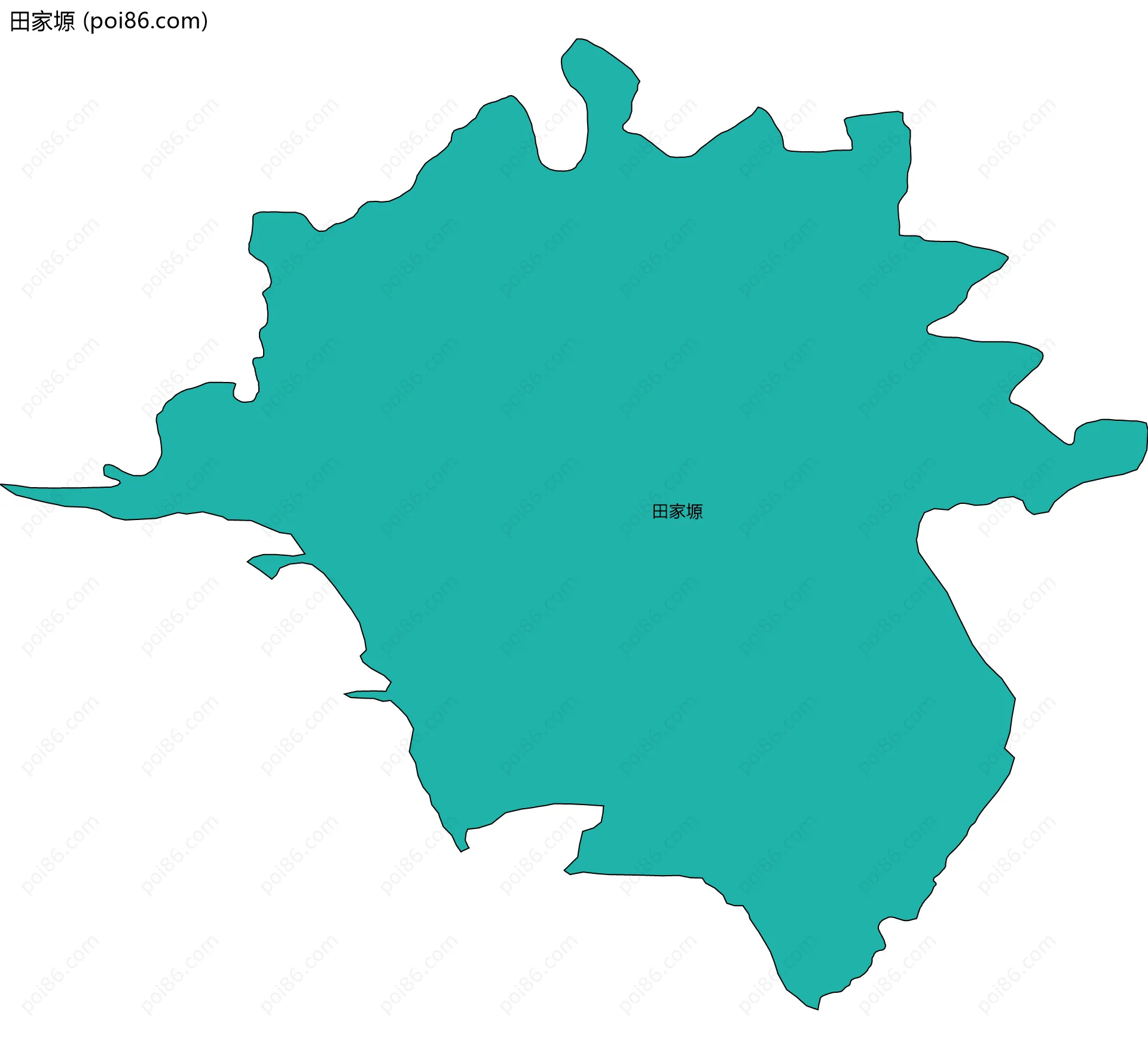 田家塬边界地图