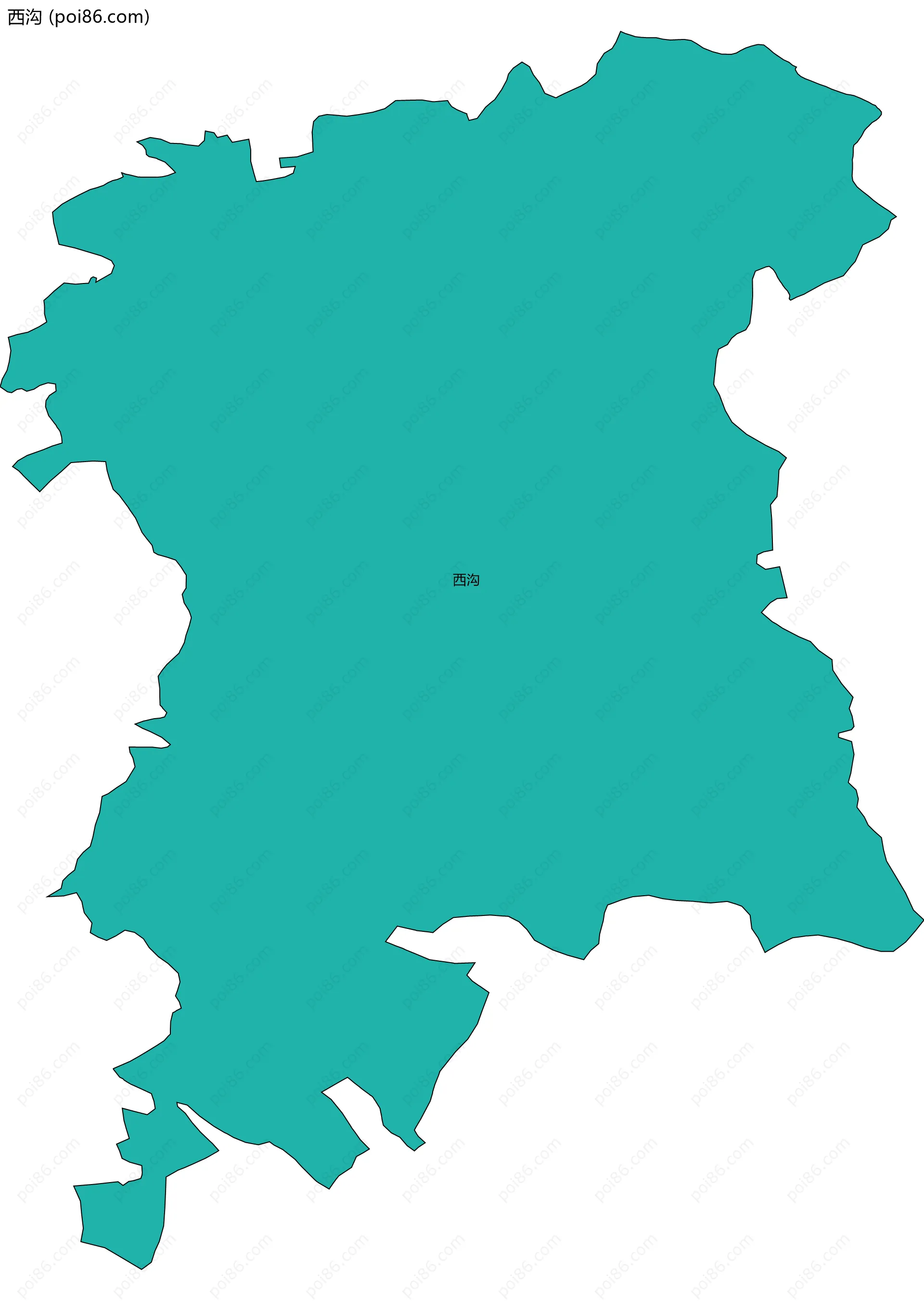 西沟边界地图