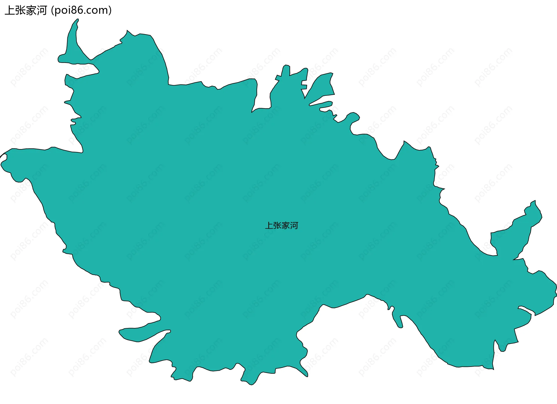 上张家河边界地图