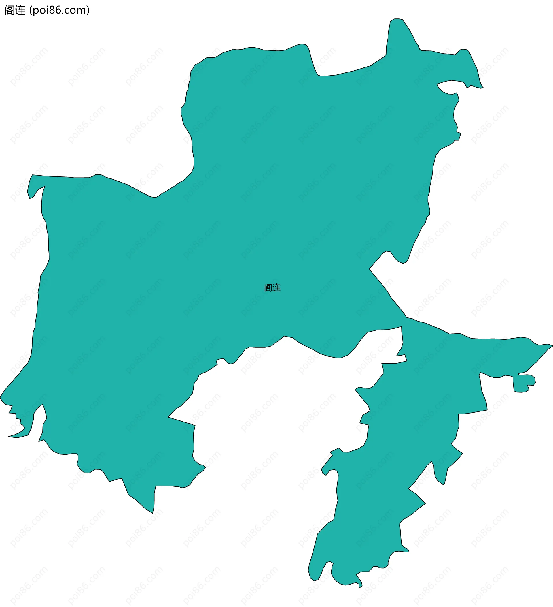 阁连边界地图