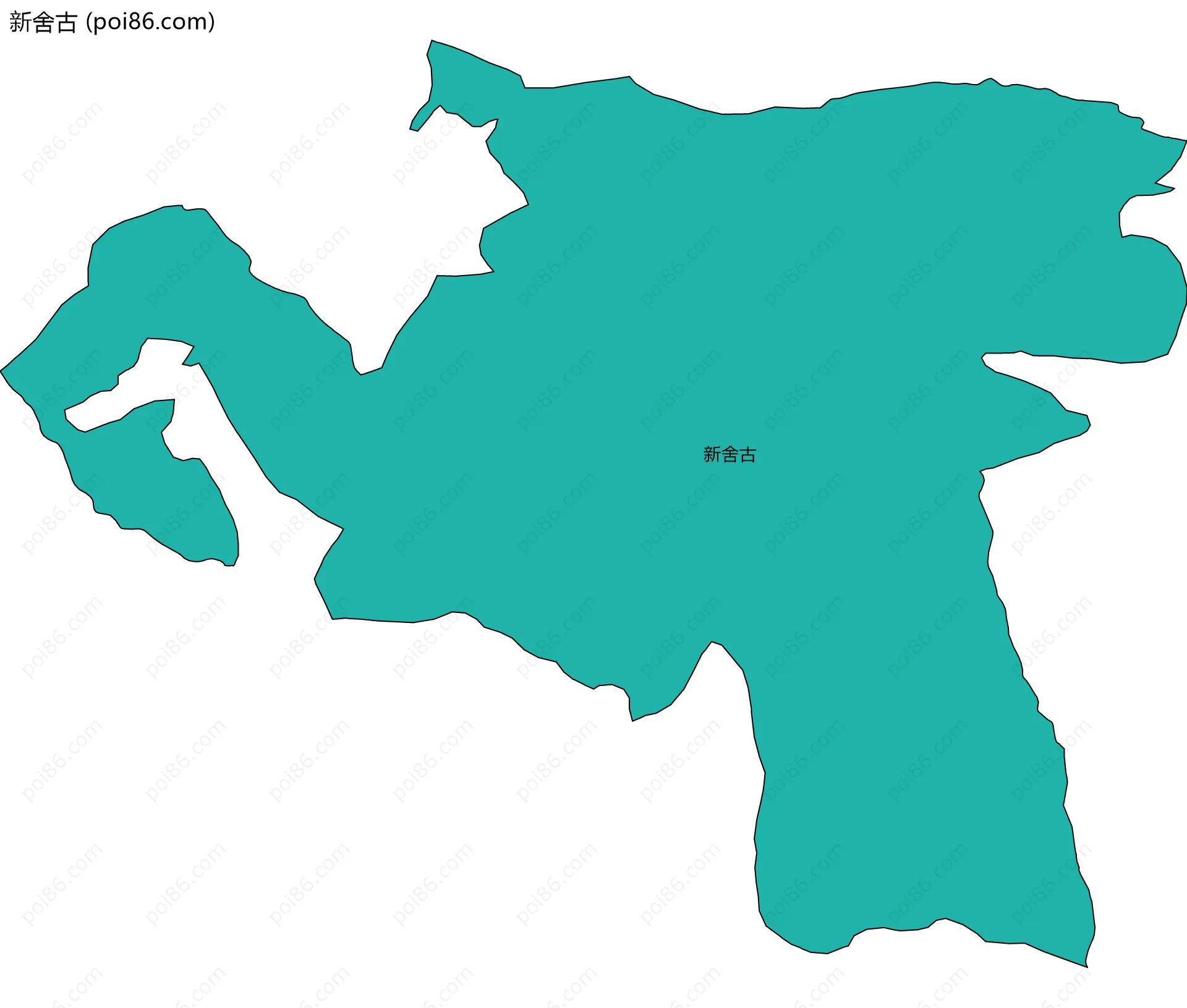 新舍古边界地图