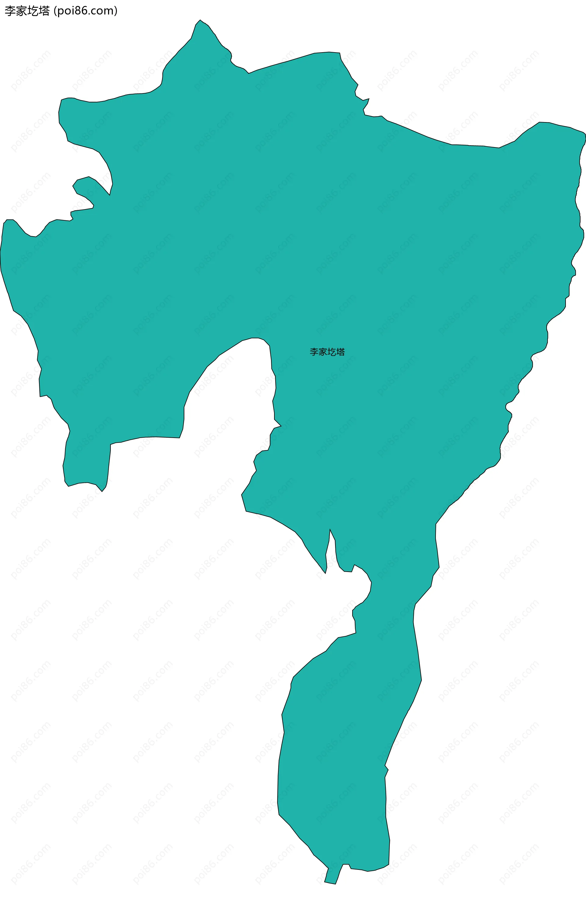 李家圪塔边界地图