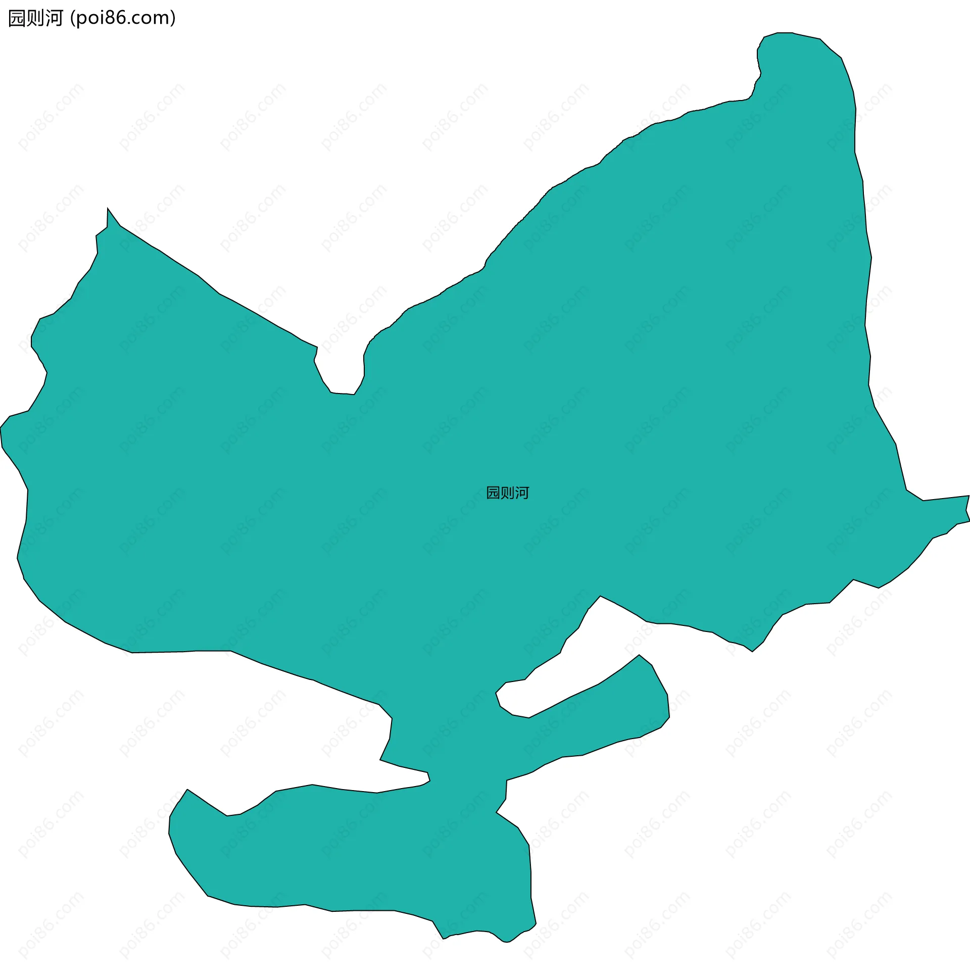 园则河边界地图