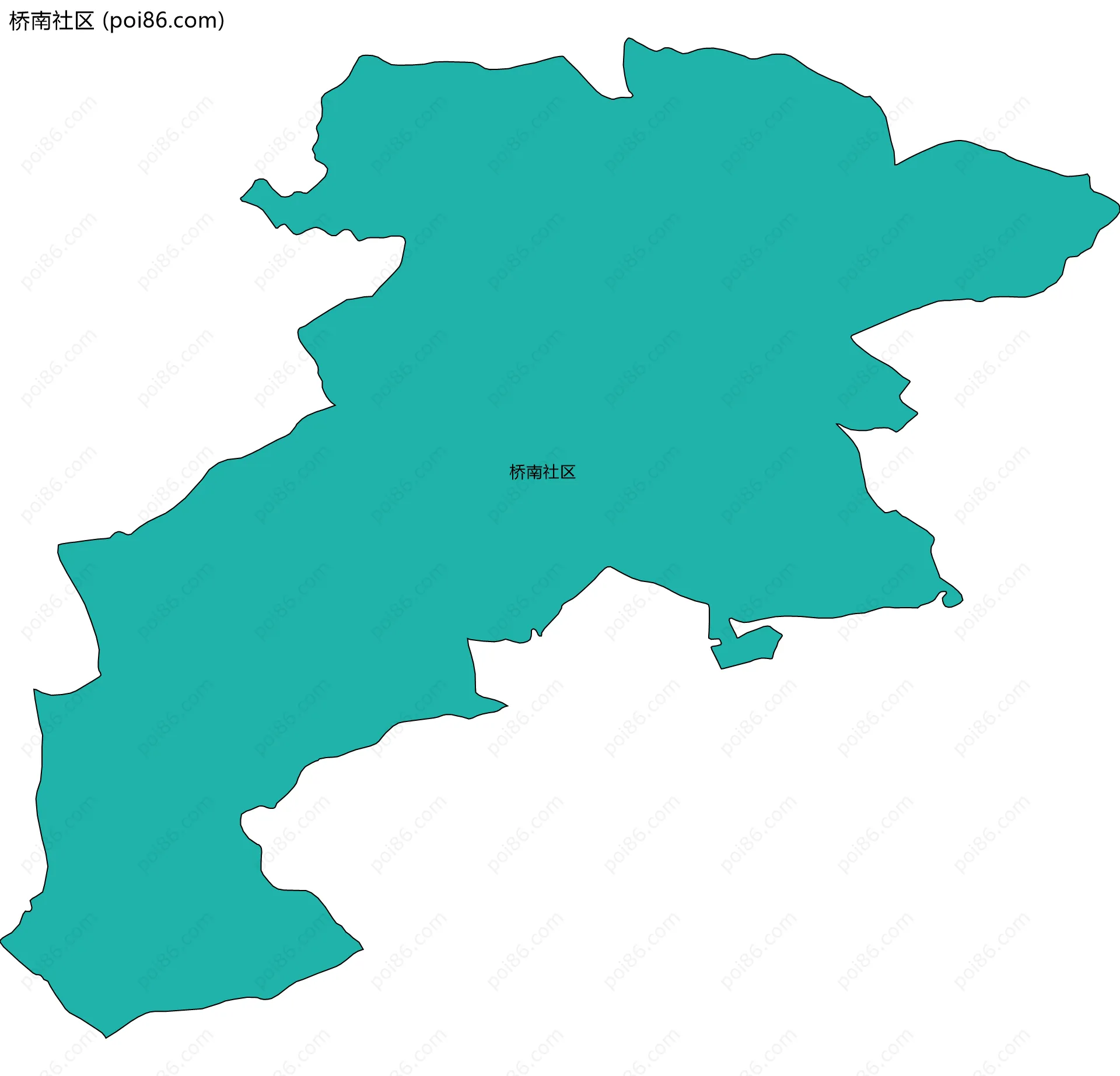 桥南社区边界地图