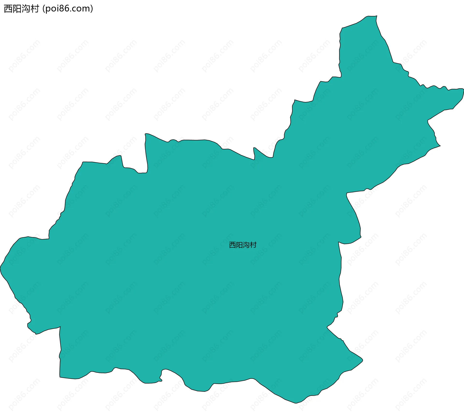 西阳沟村边界地图