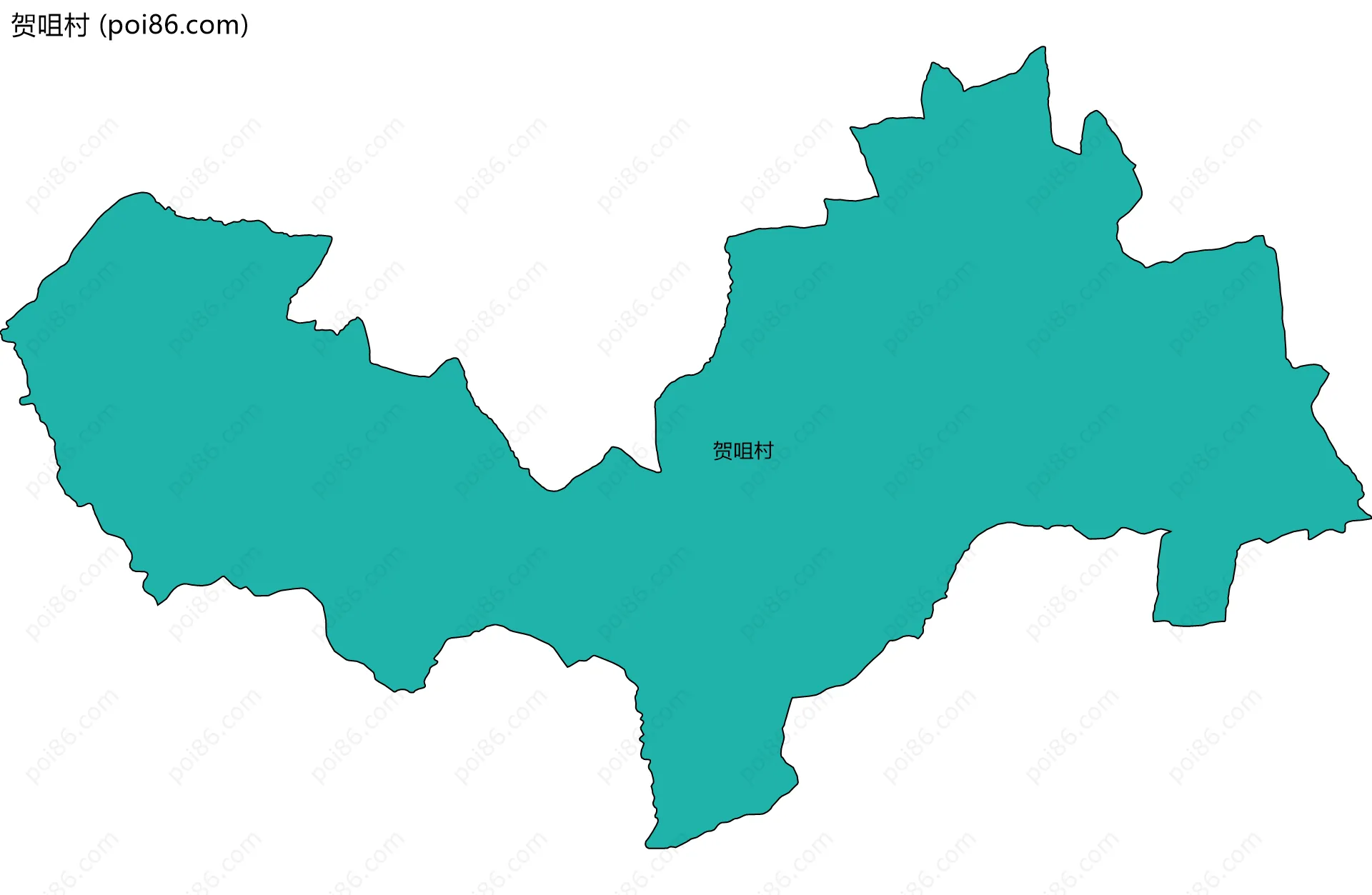 贺咀村边界地图