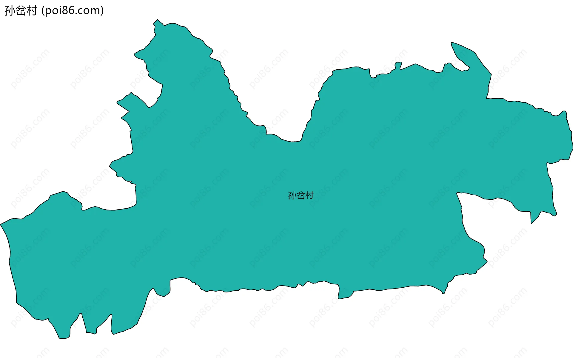 孙岔村边界地图