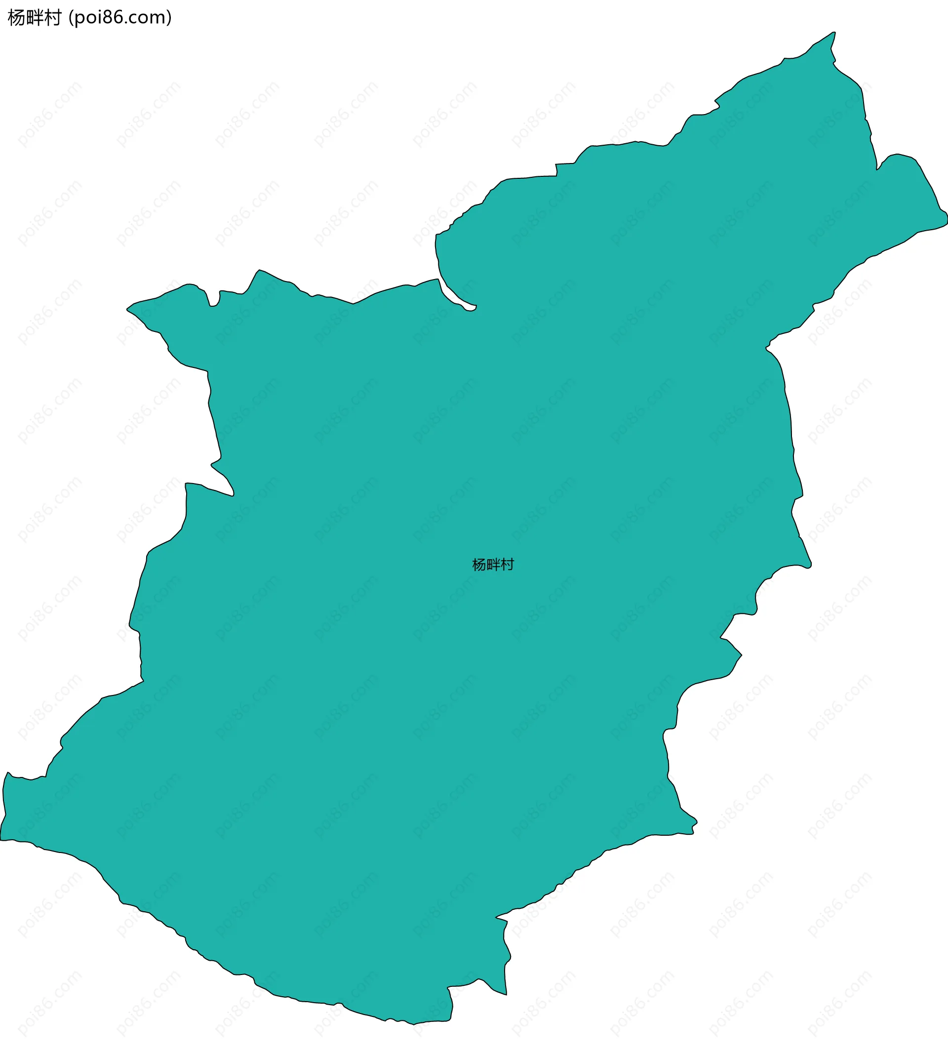 杨畔村边界地图