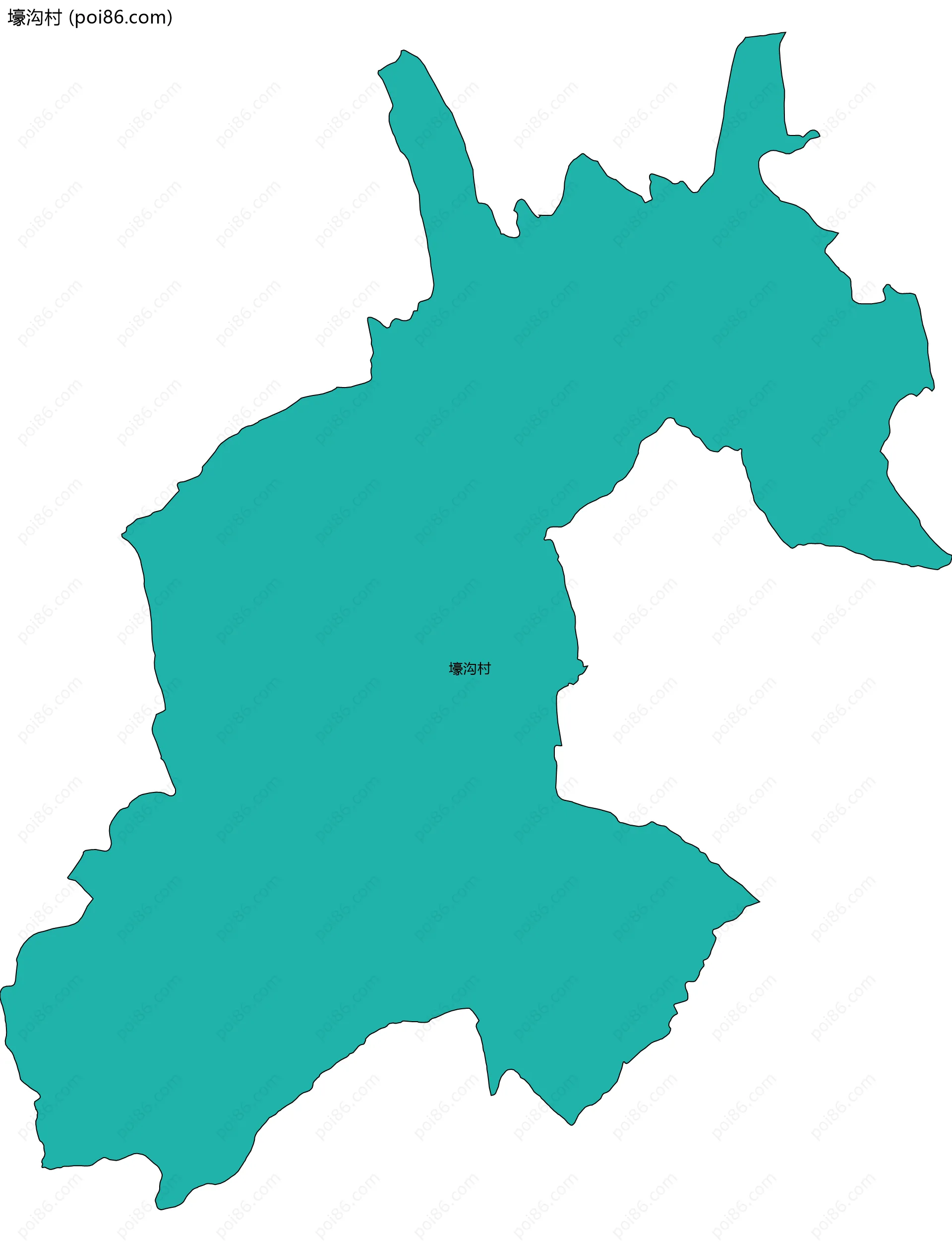 壕沟村边界地图