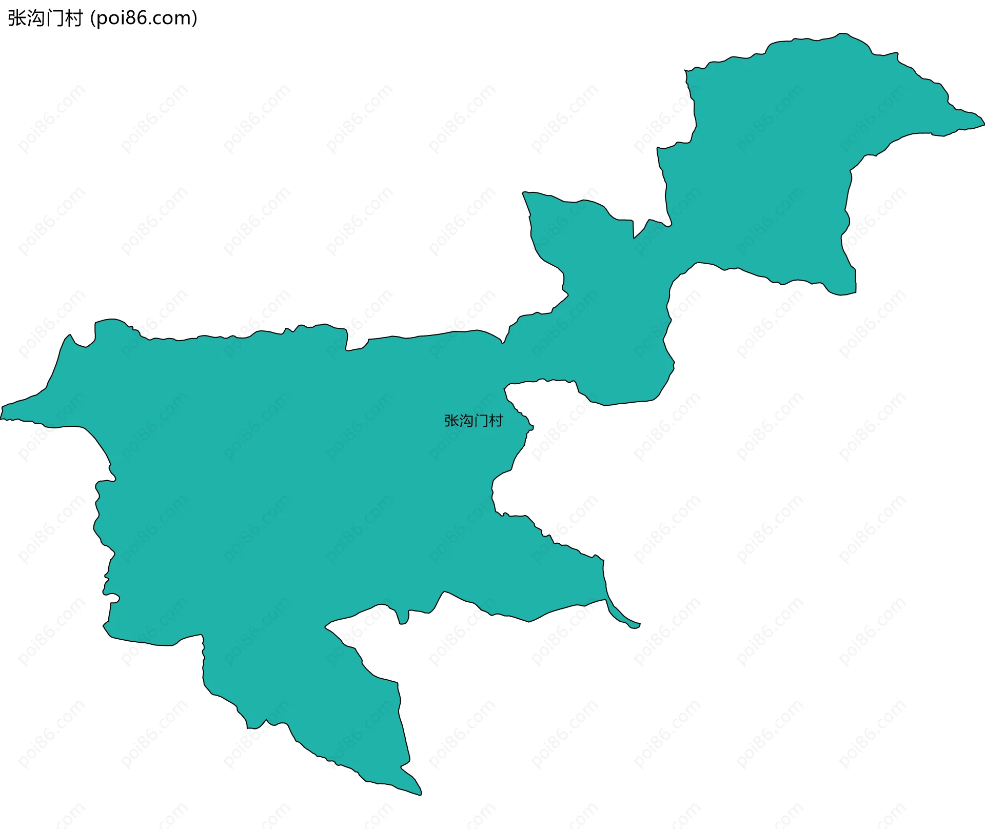 张沟门村边界地图