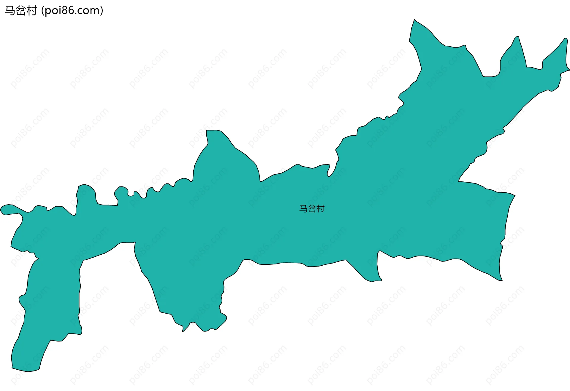 马岔村边界地图