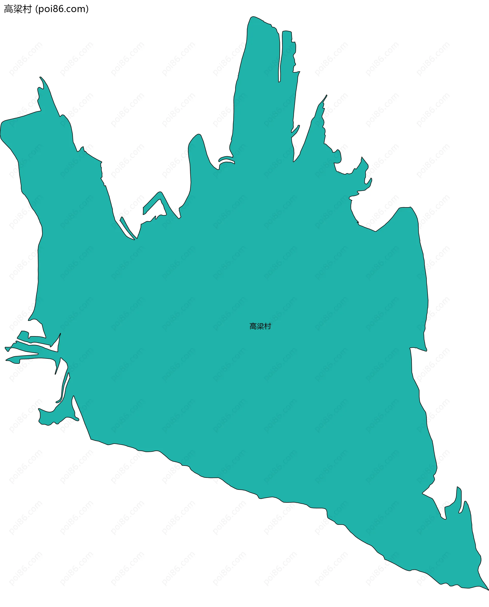 高梁村边界地图