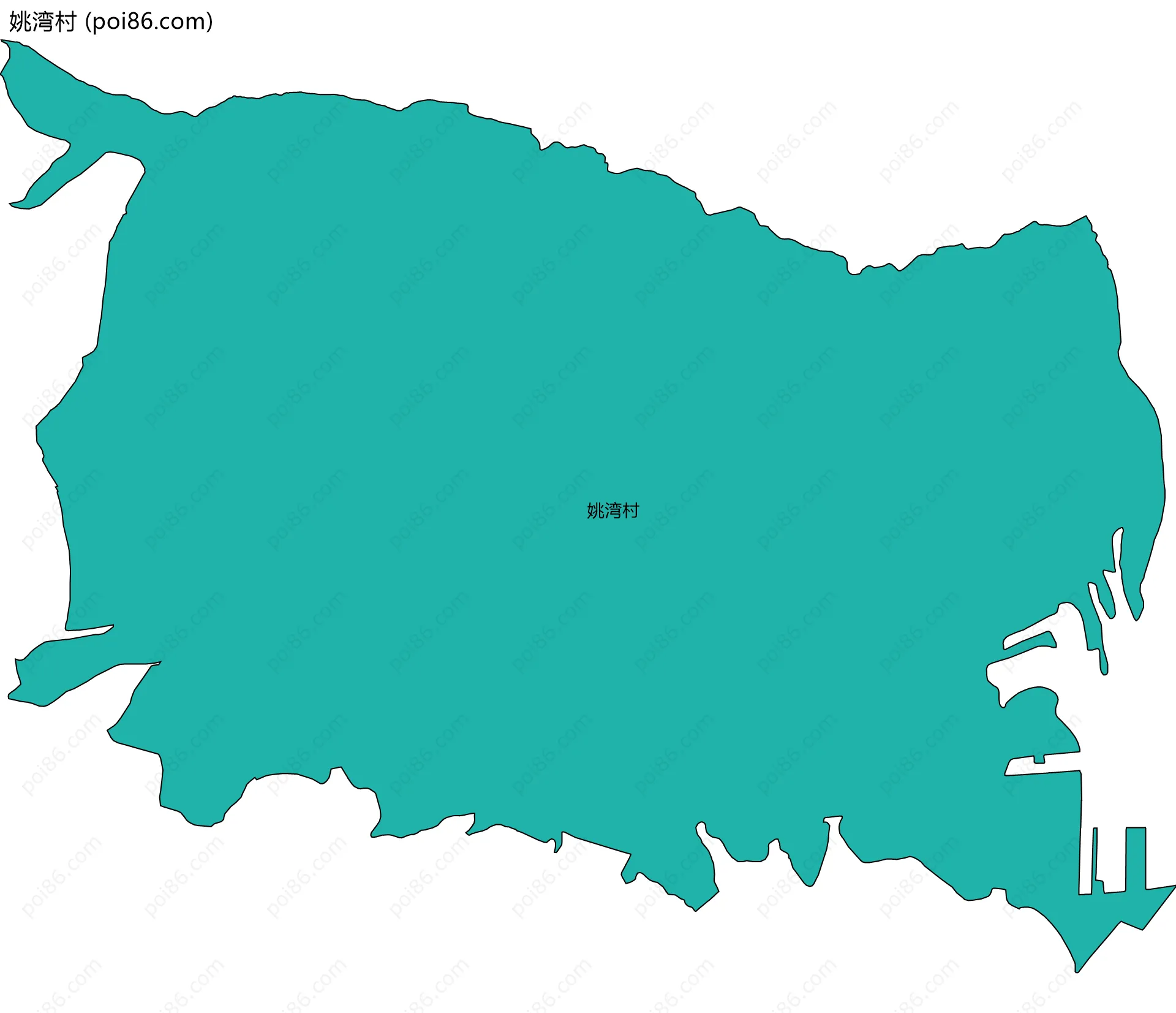 姚湾村边界地图