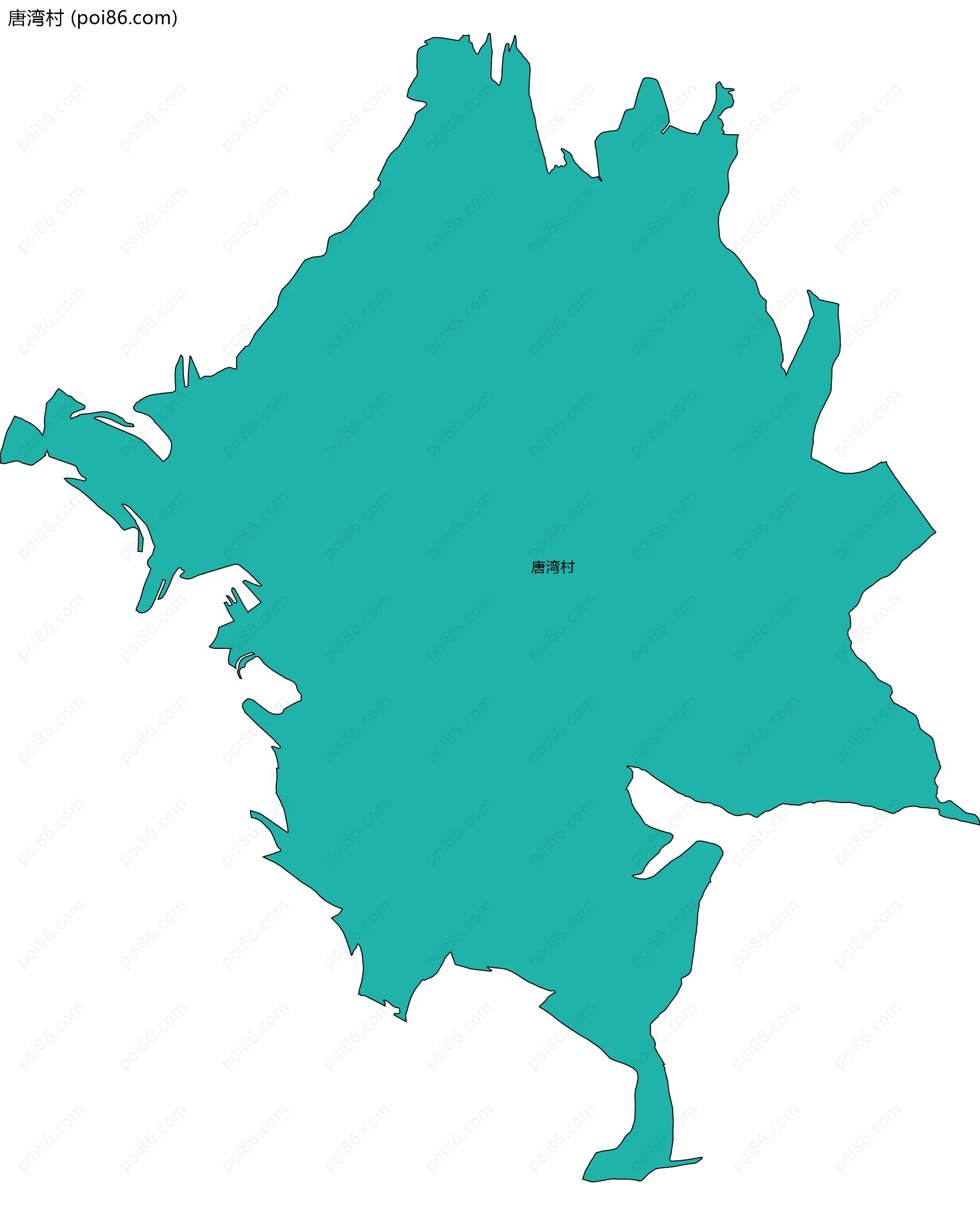 唐湾村边界地图