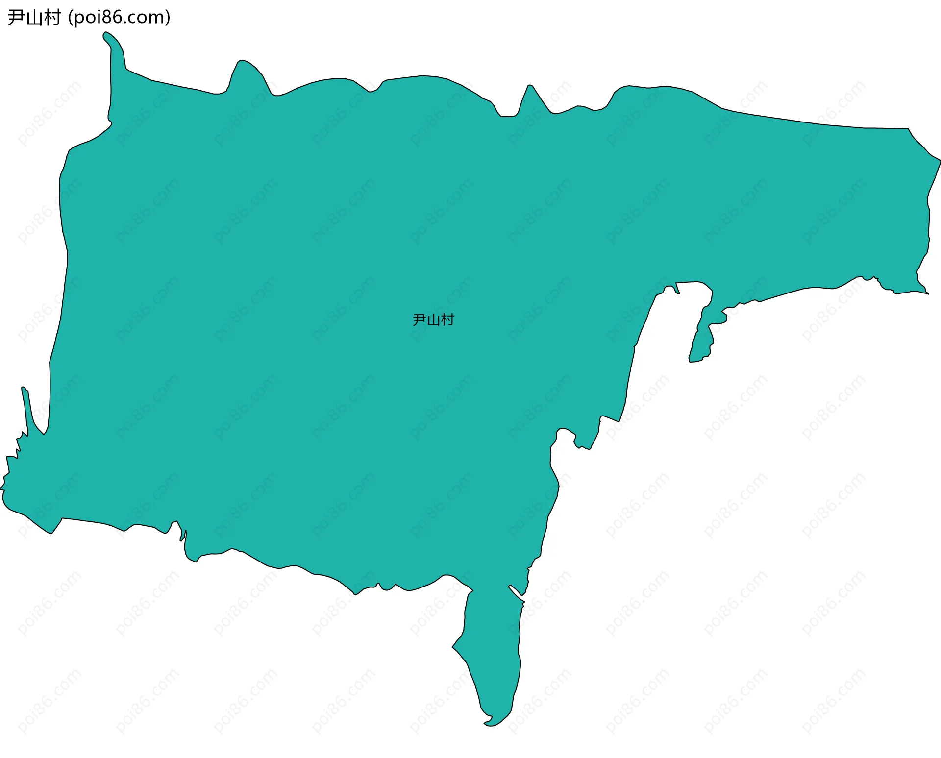 尹山村边界地图