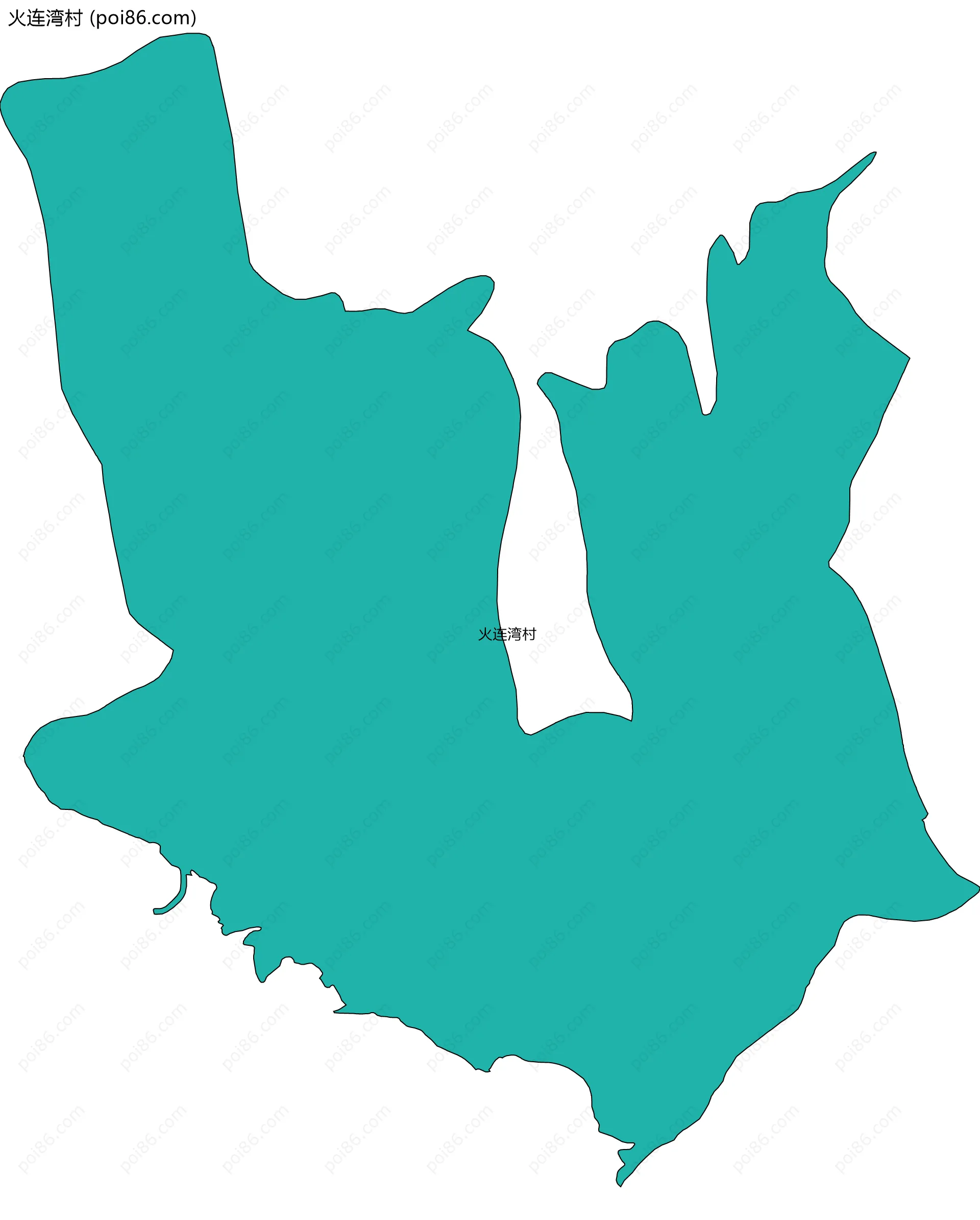 火连湾村边界地图