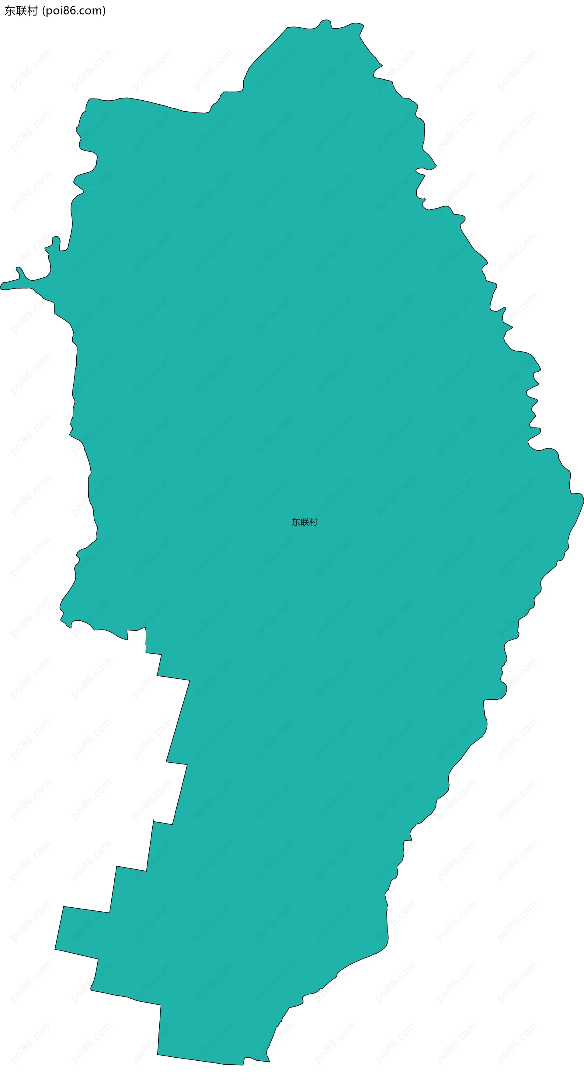 东联村边界地图