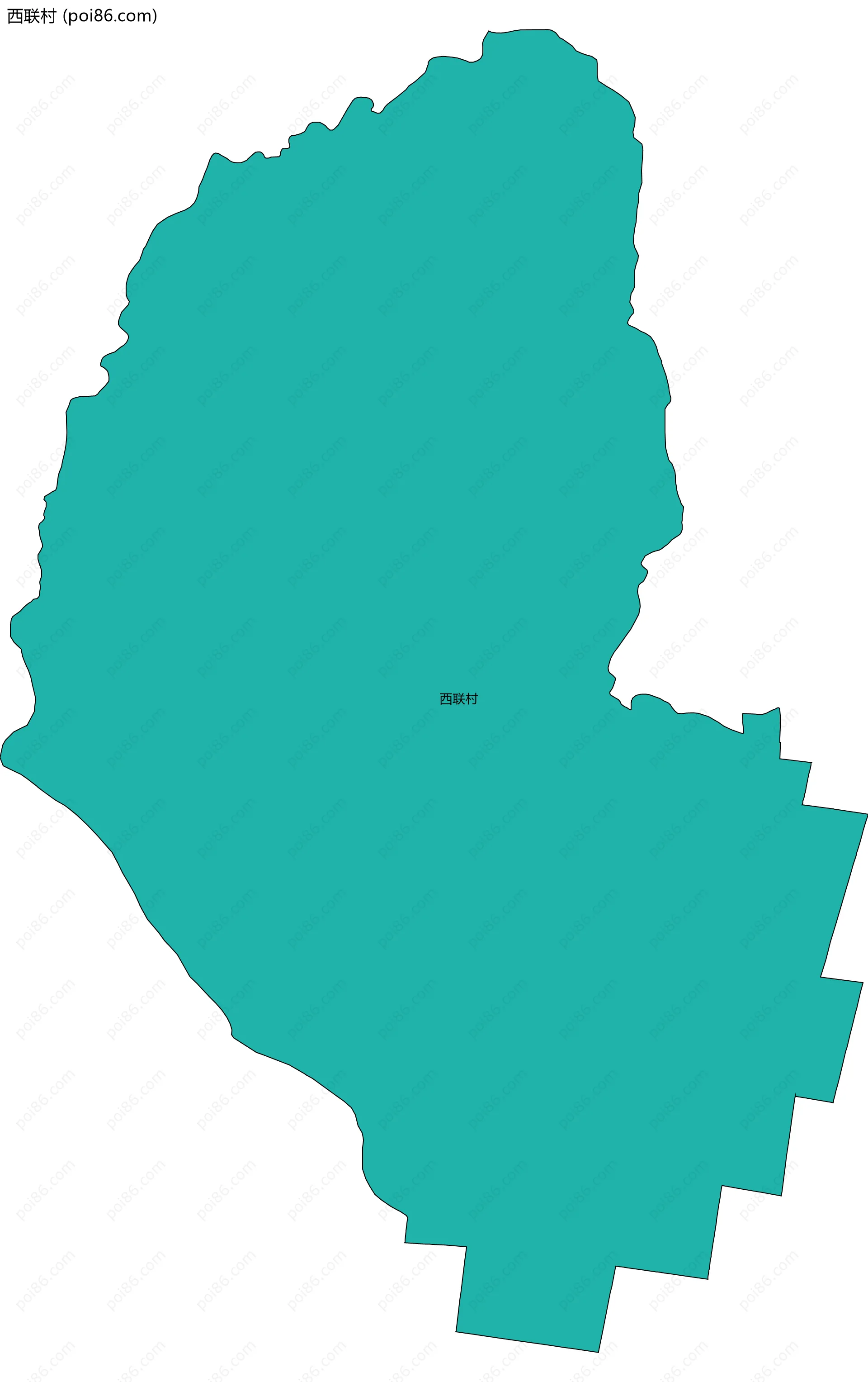 西联村边界地图