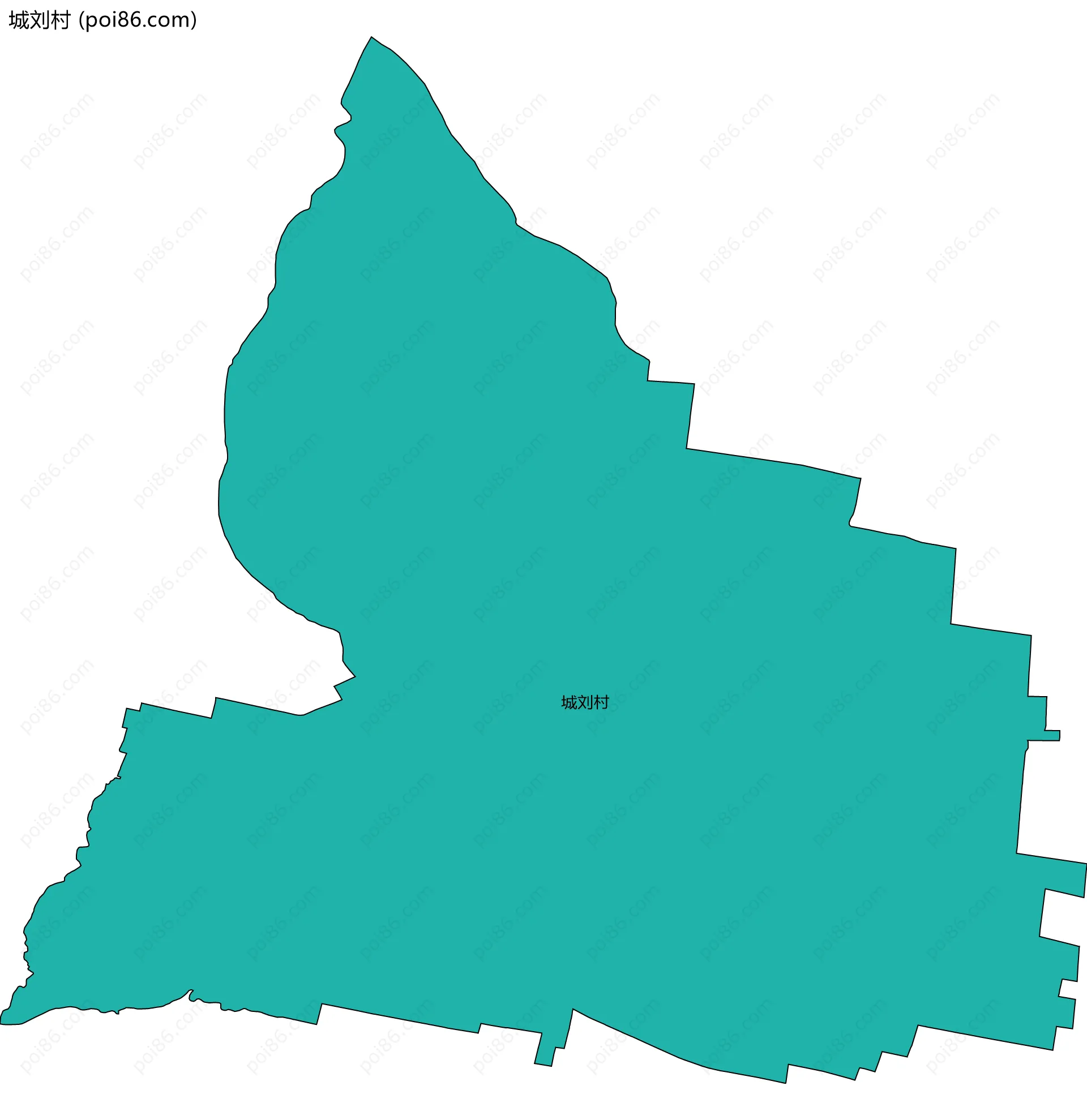 城刘村边界地图