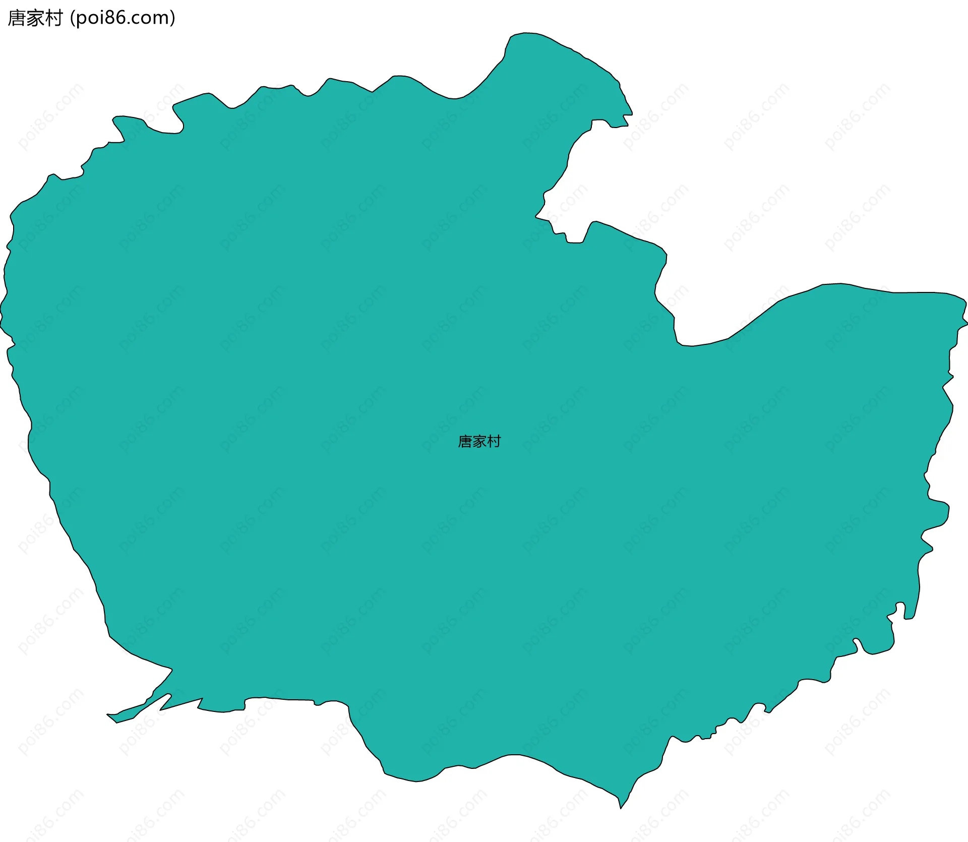 唐家村边界地图