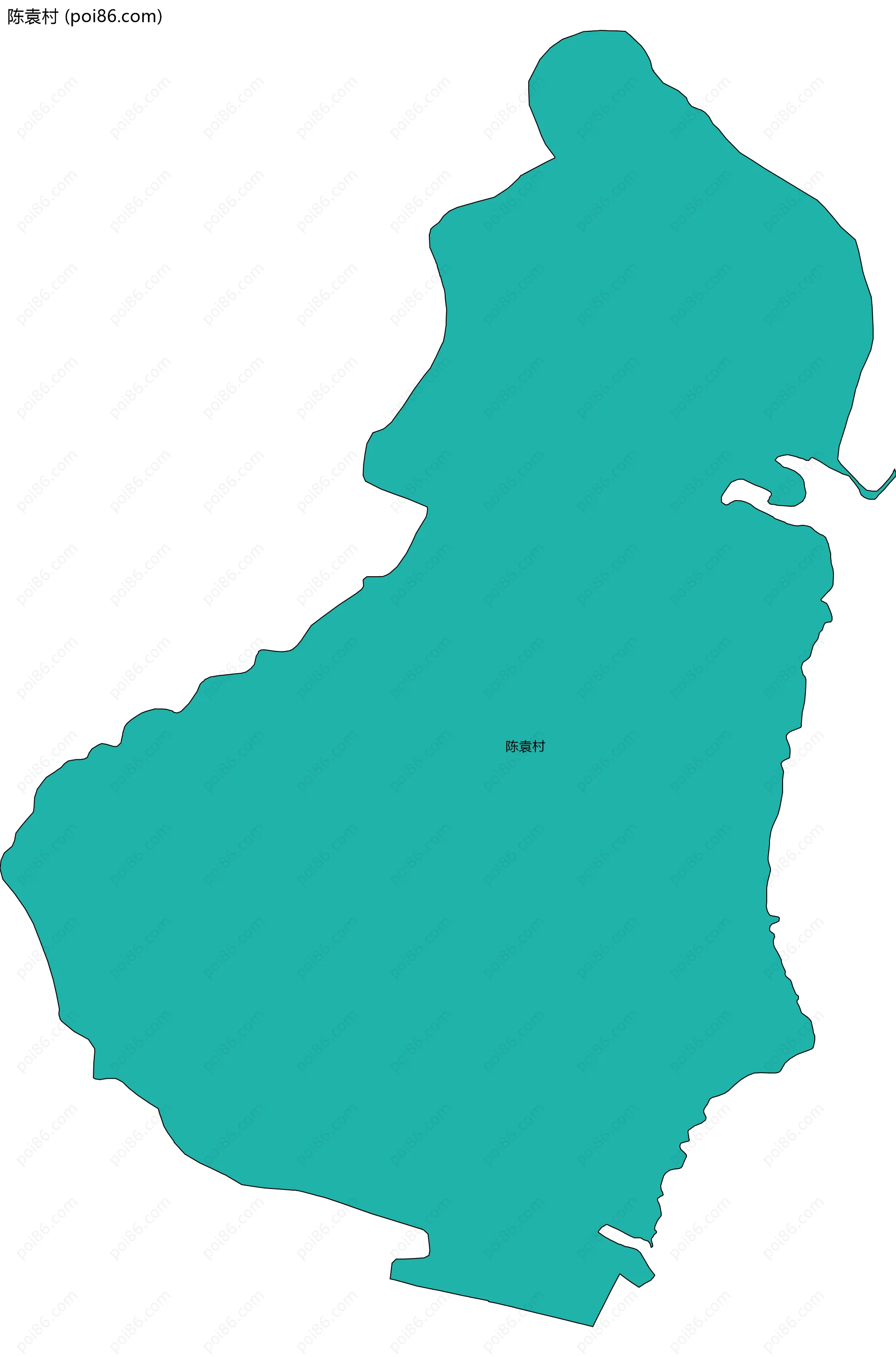 陈袁村边界地图