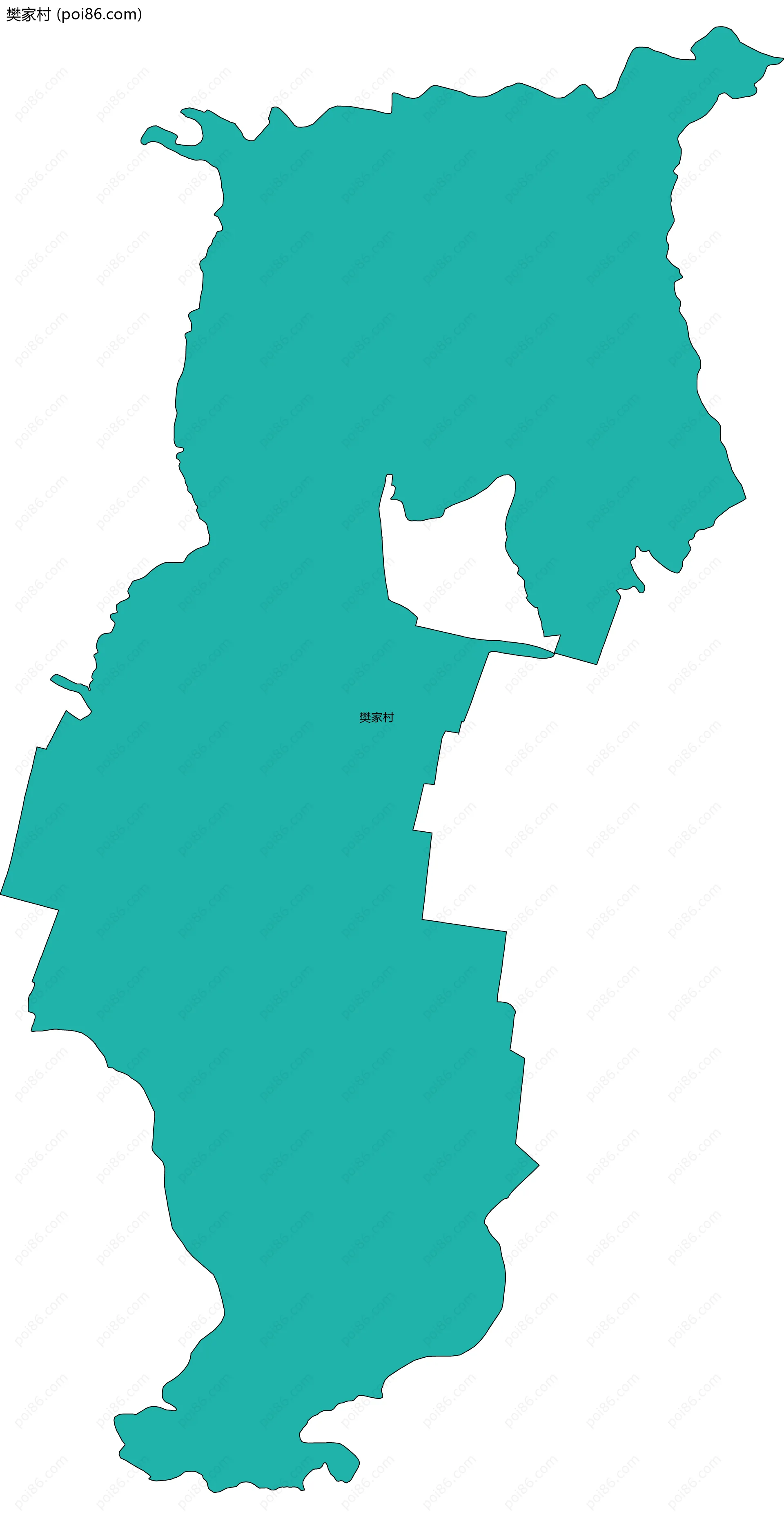 樊家村边界地图