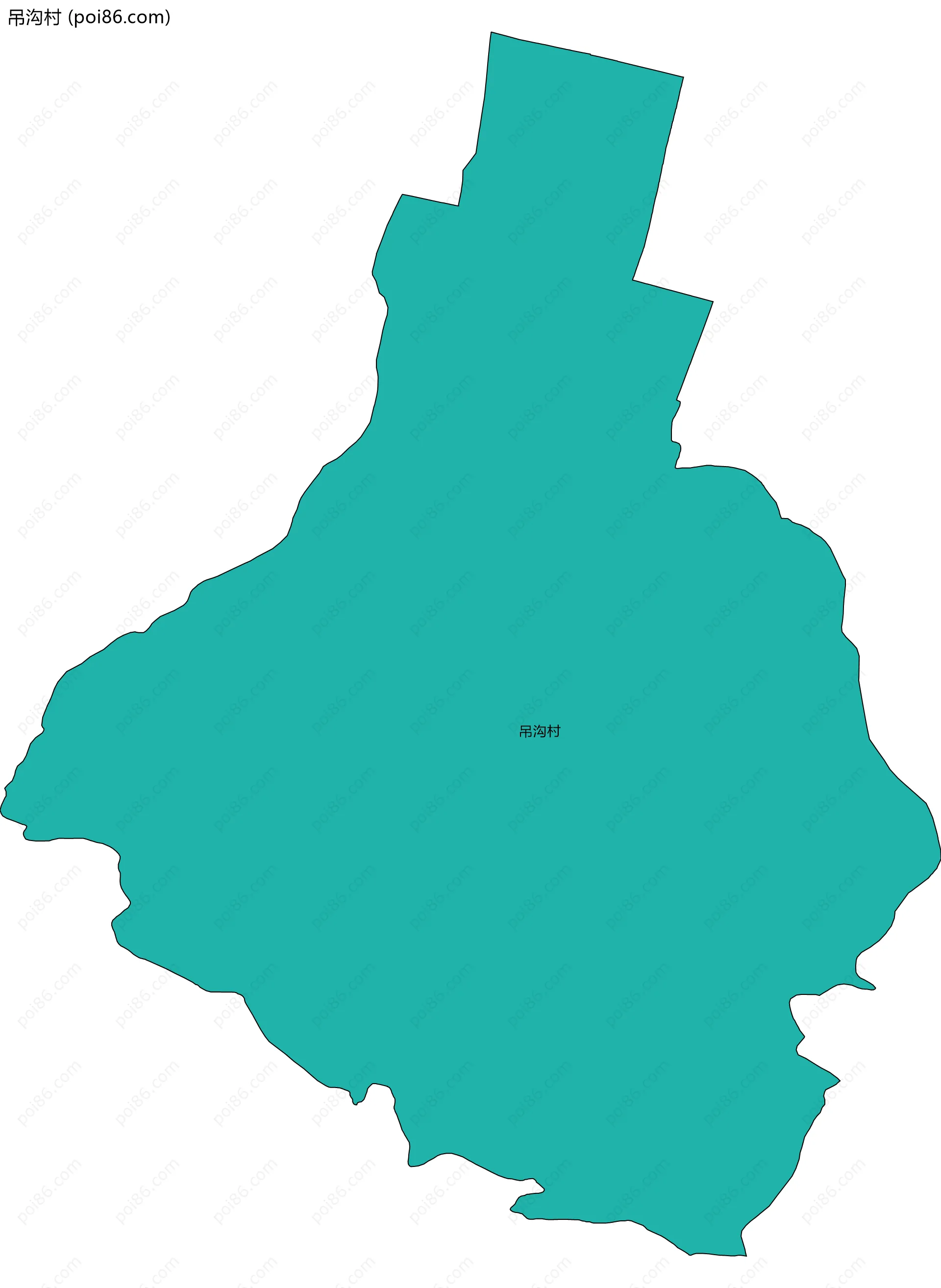 吊沟村边界地图