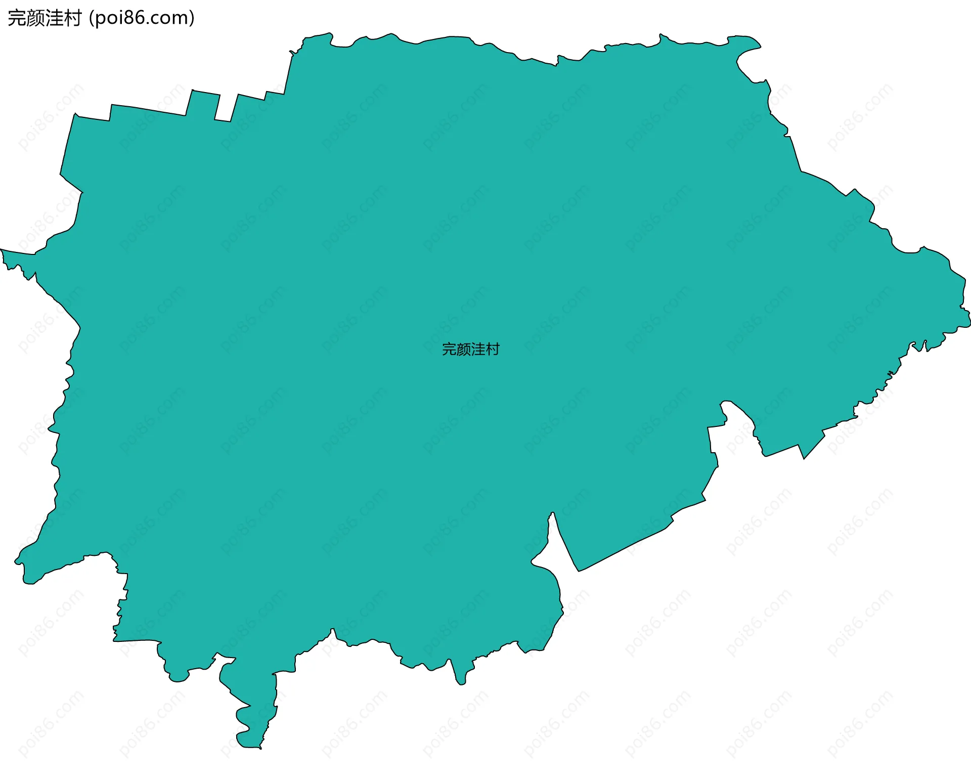 完颜洼村边界地图