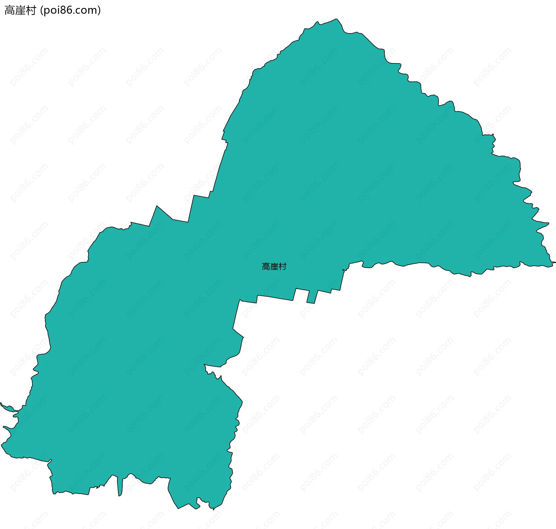 高崖村边界地图