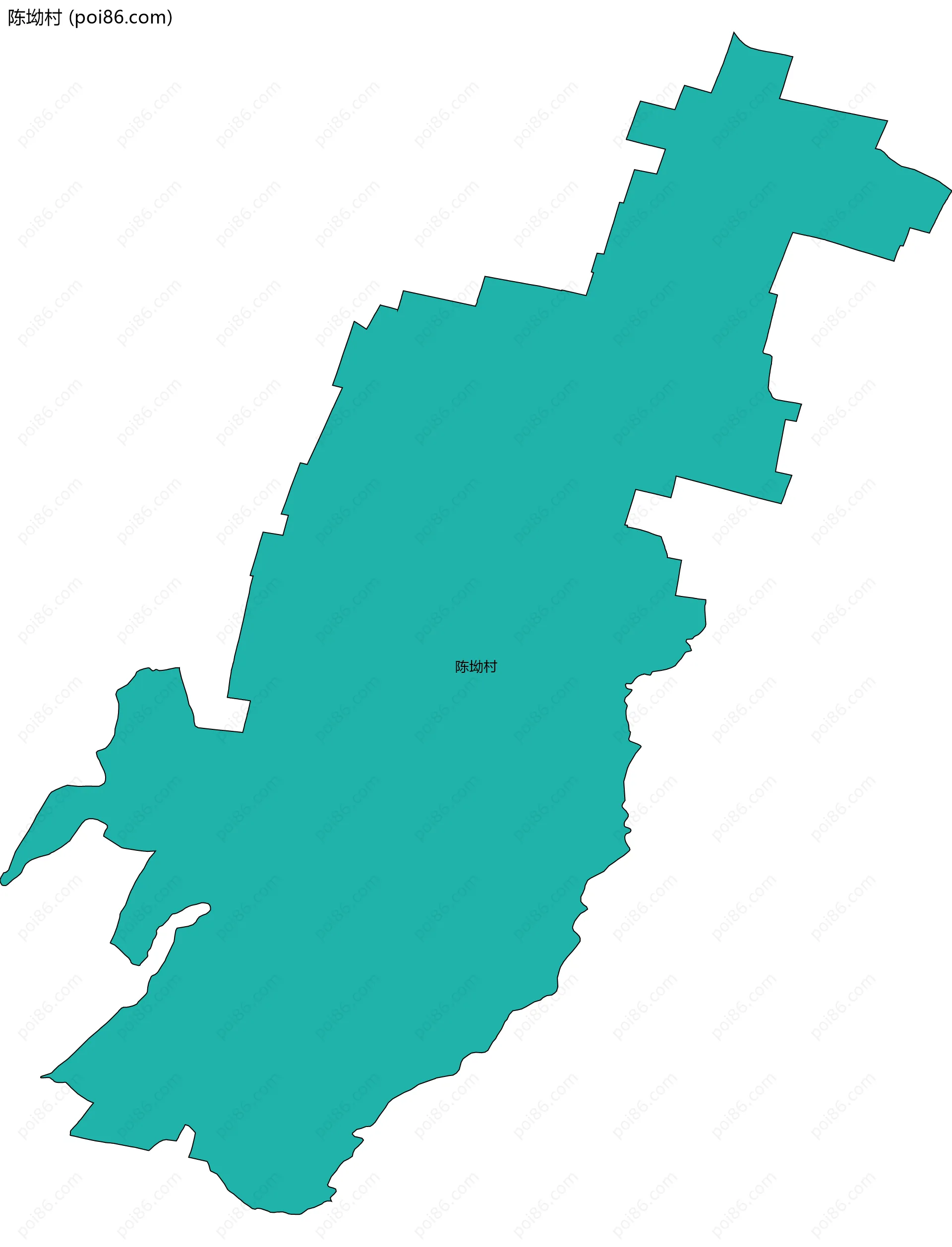 陈坳村边界地图