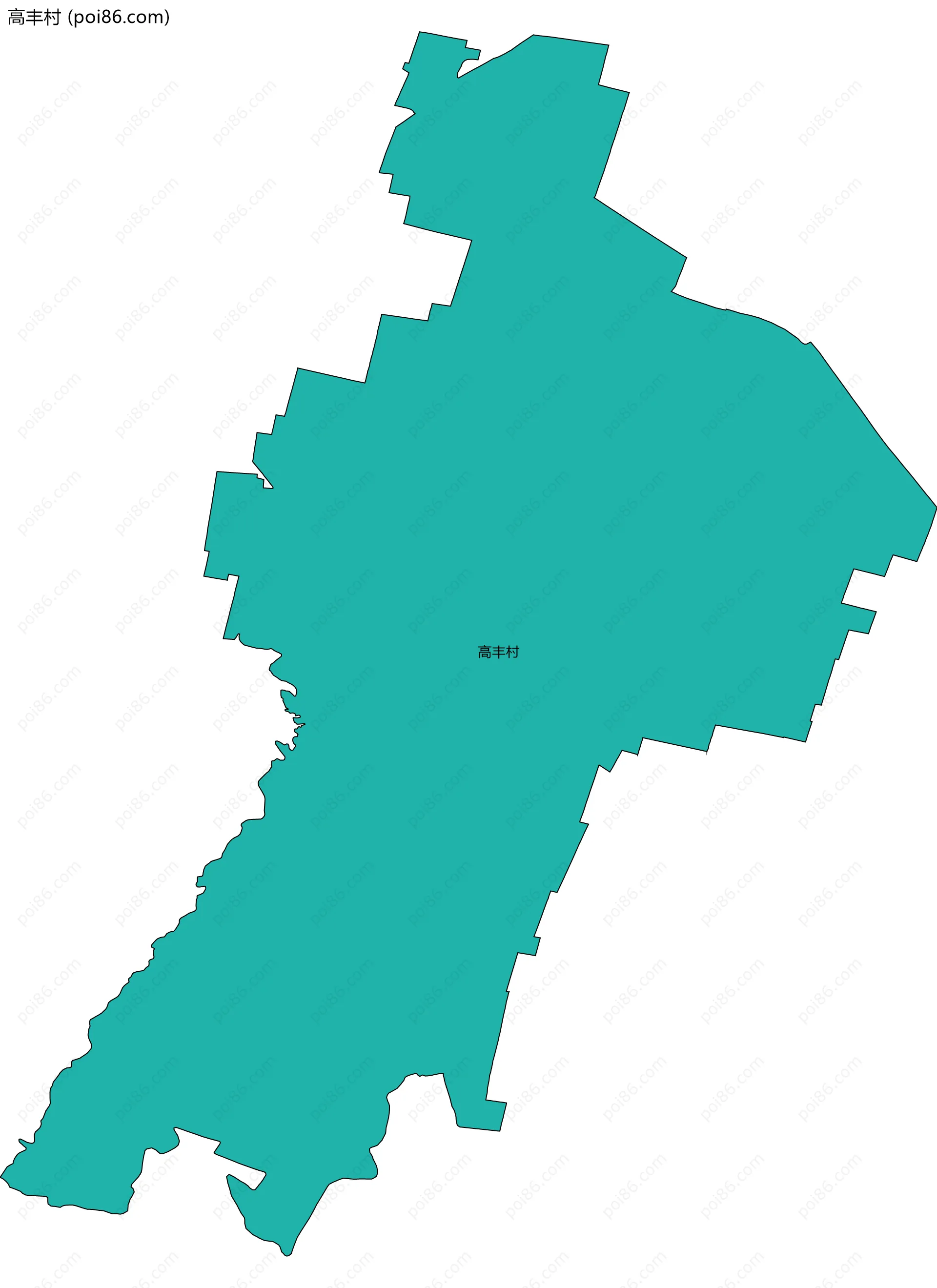 高丰村边界地图