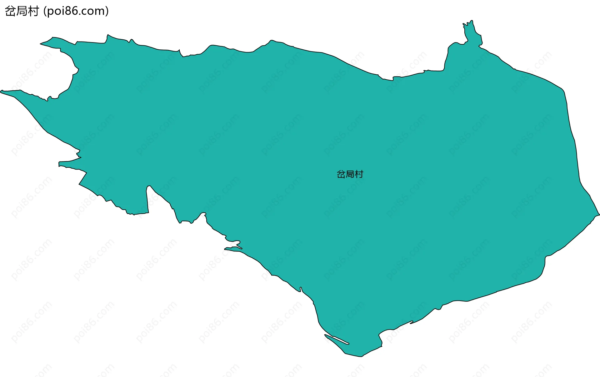 岔局村边界地图