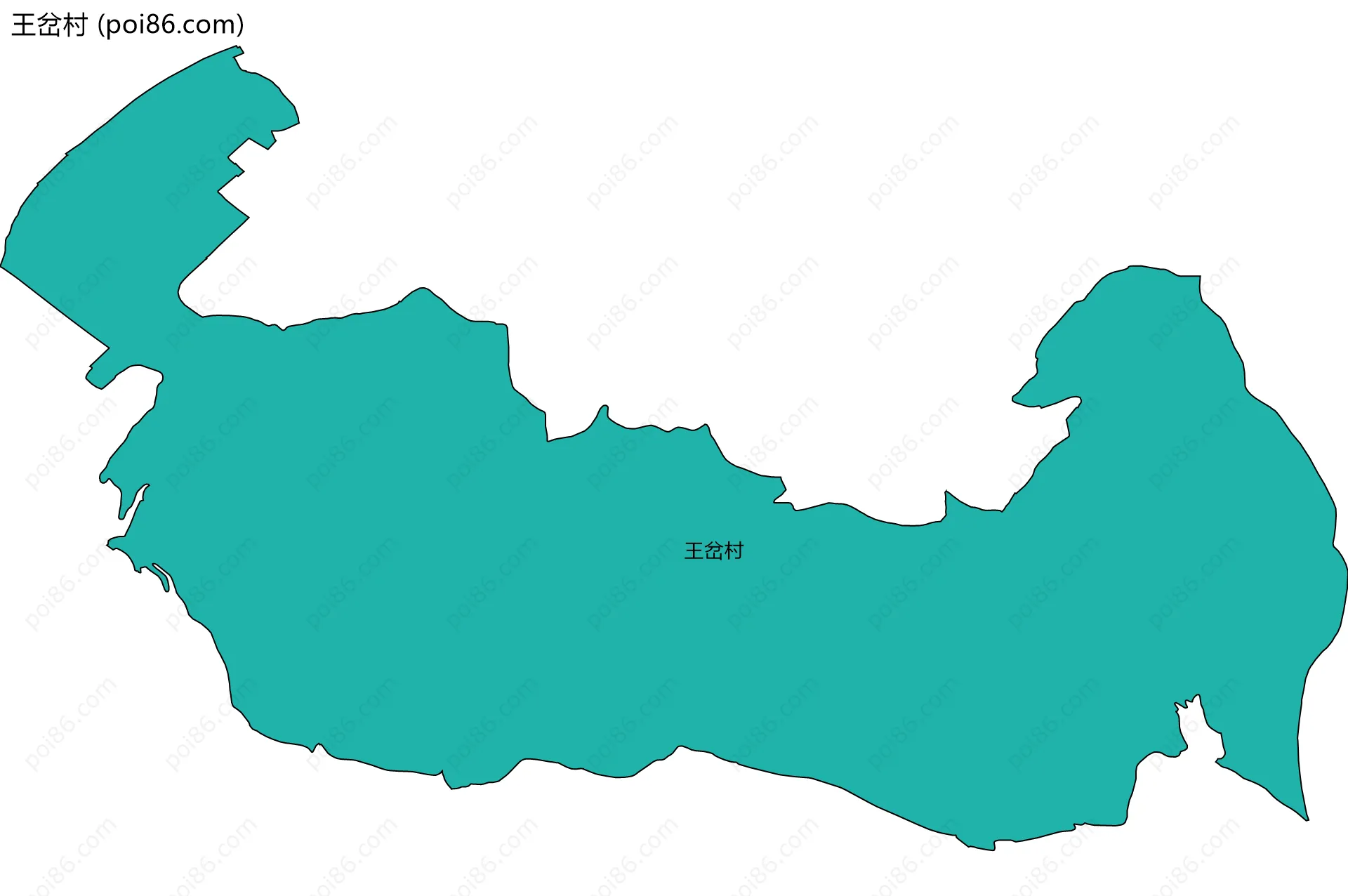 王岔村边界地图