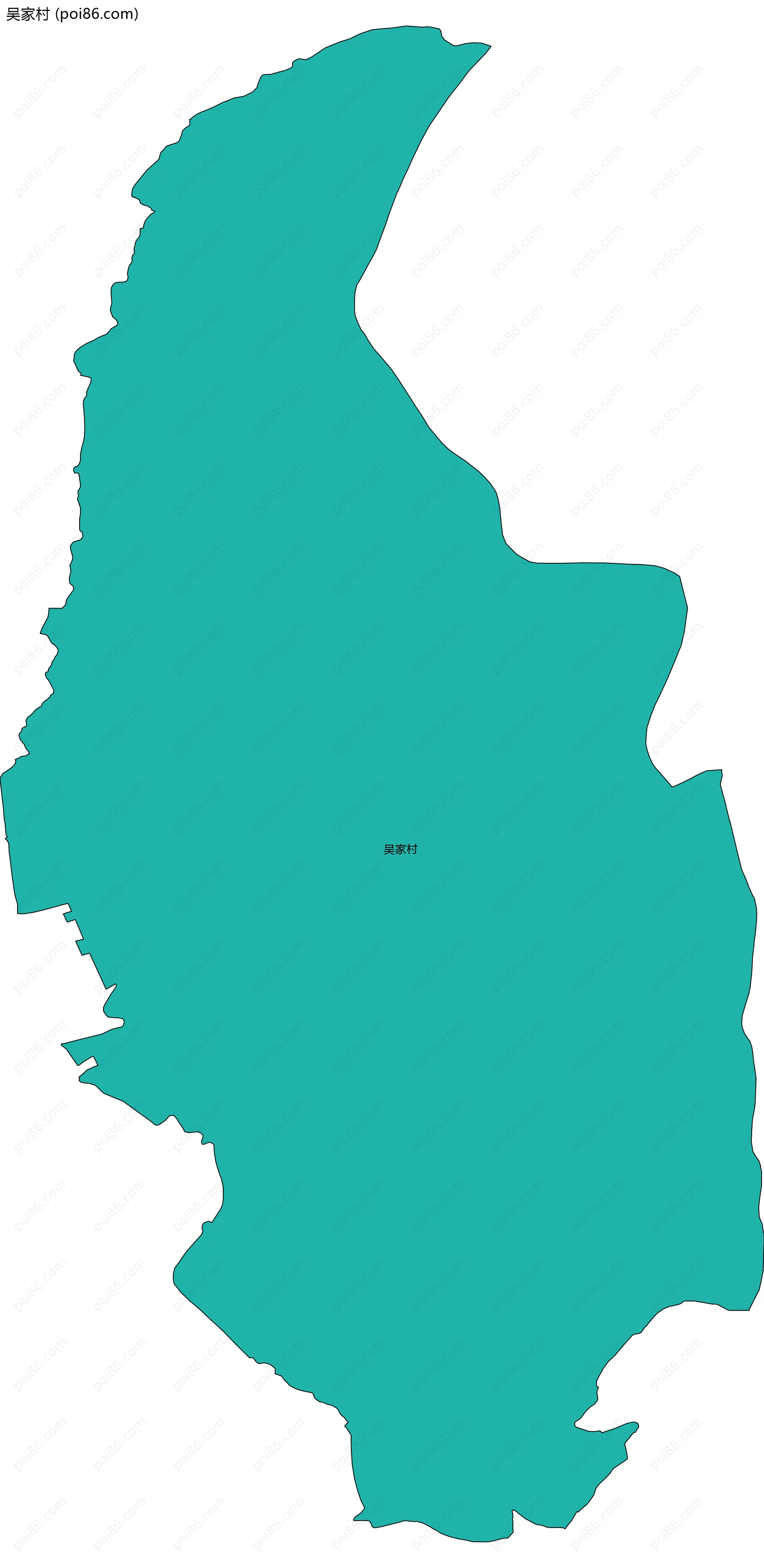 吴家村边界地图