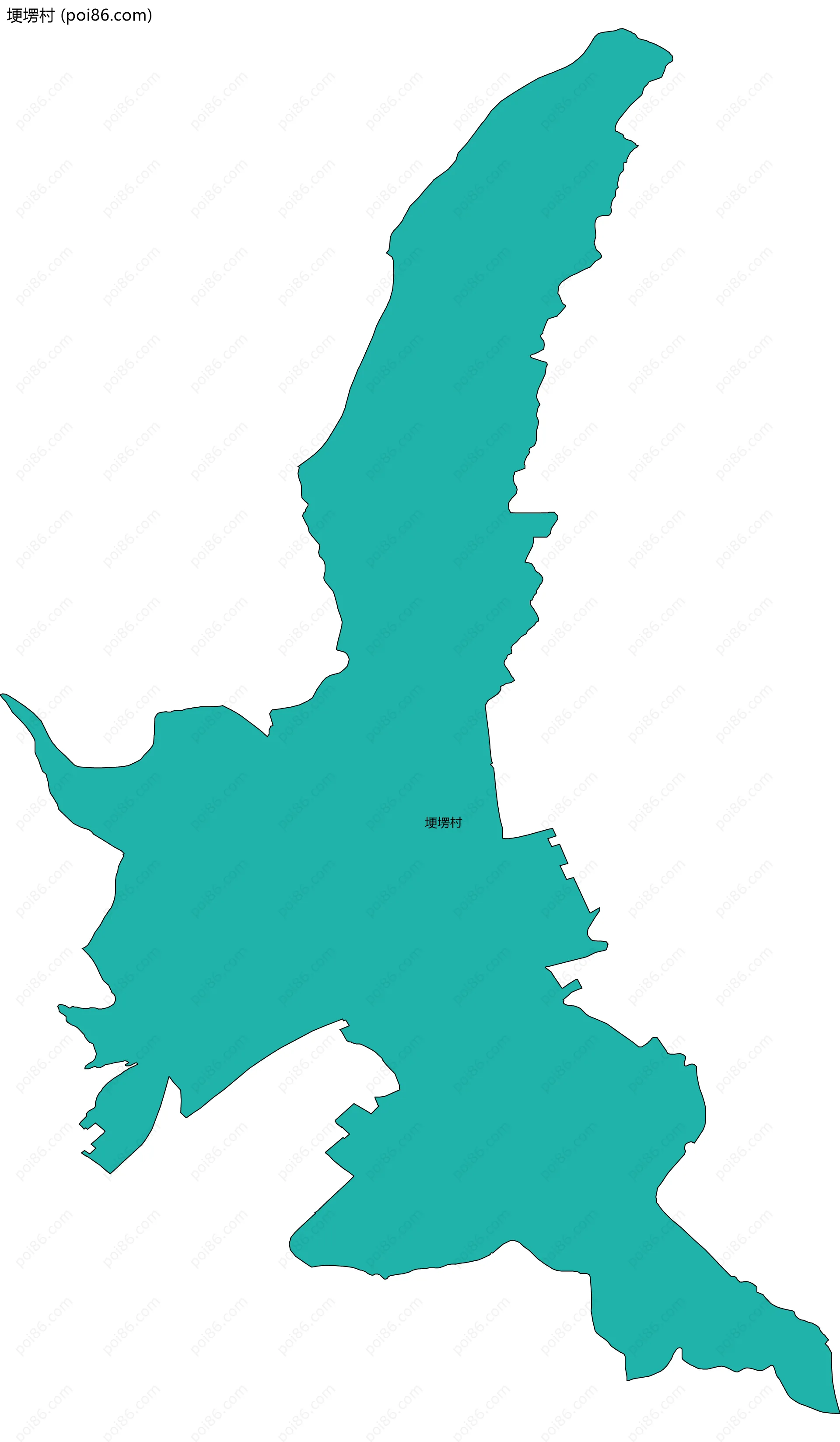 埂塄村边界地图