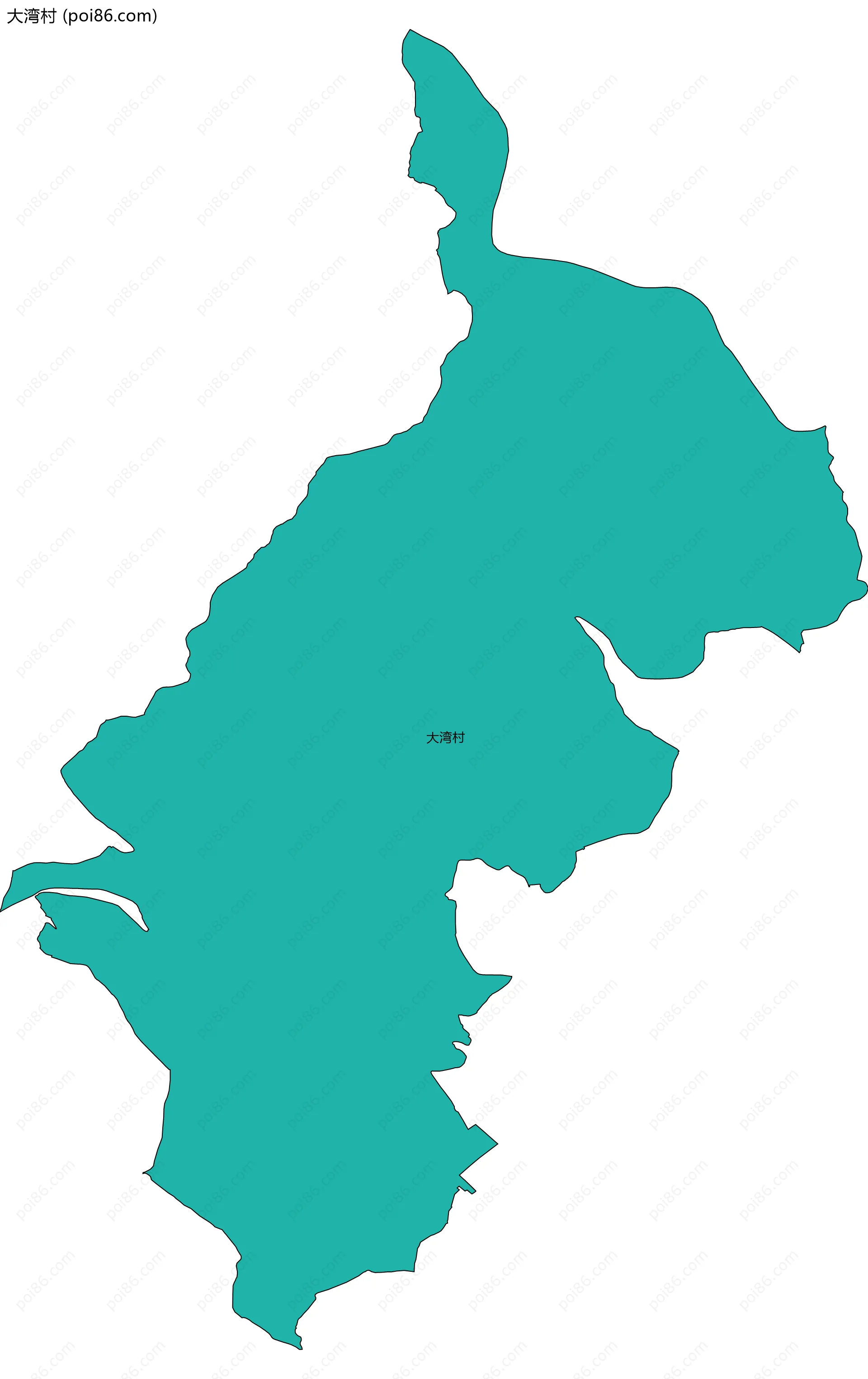 大湾村边界地图