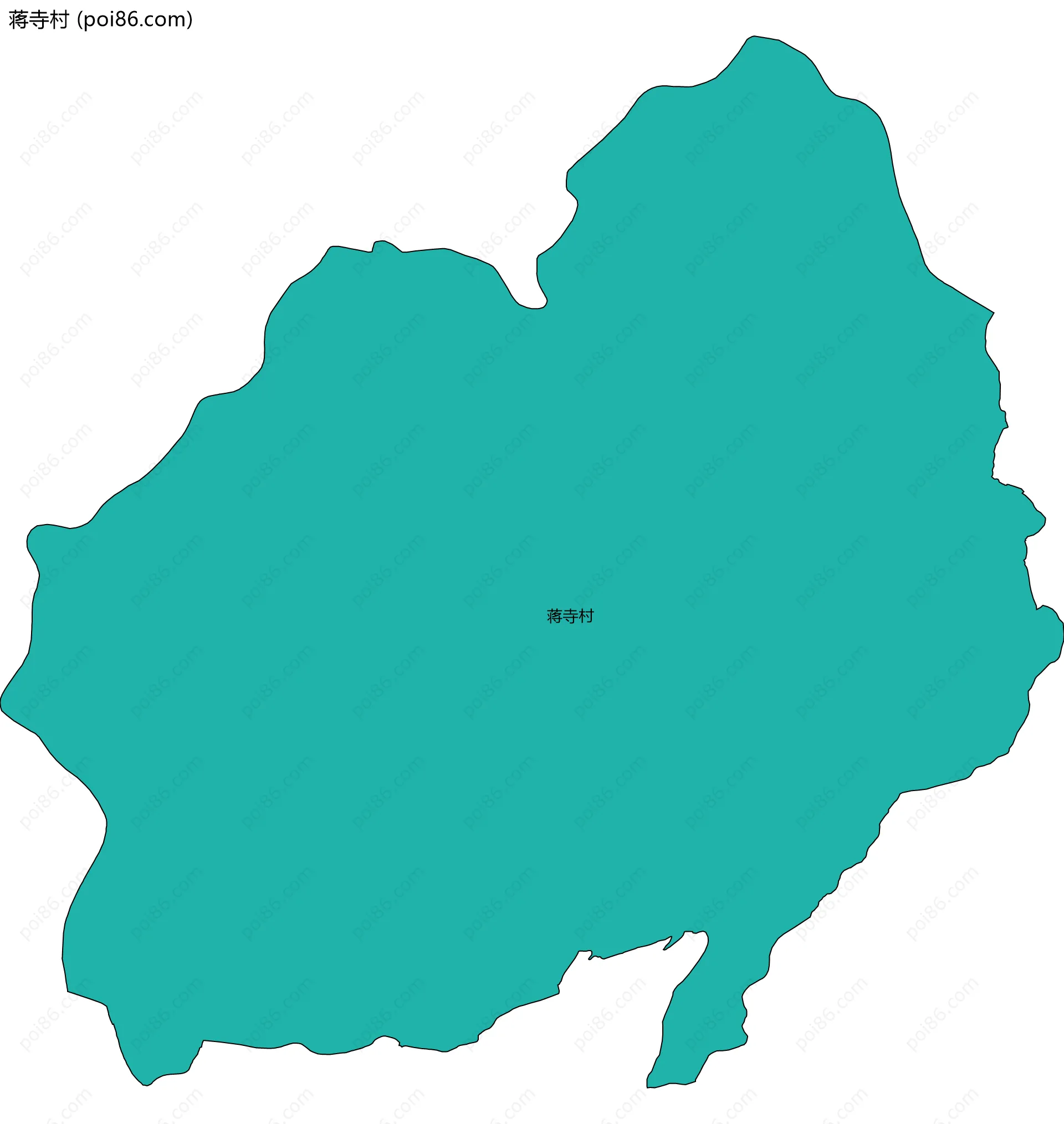 蒋寺村边界地图