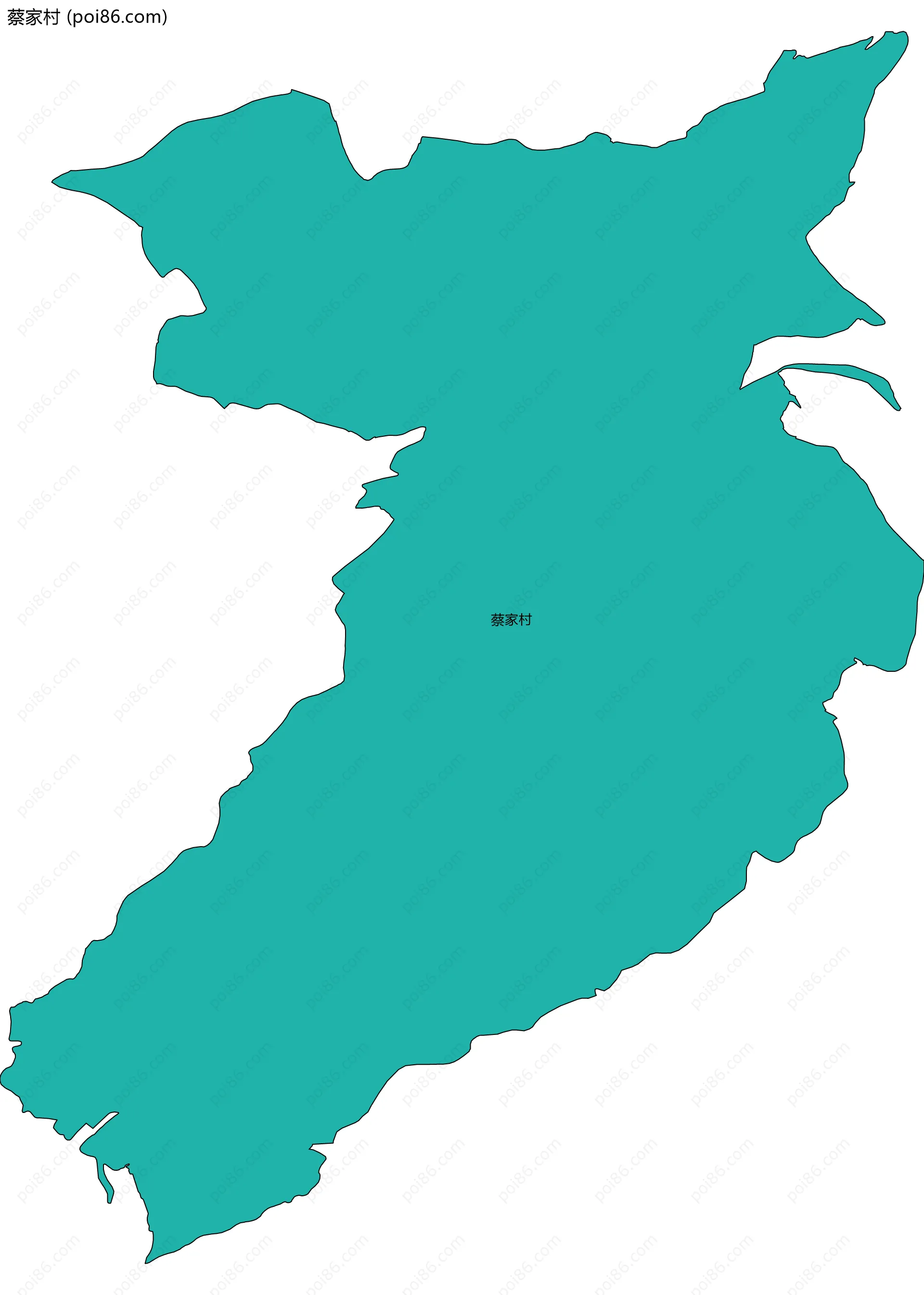 蔡家村边界地图