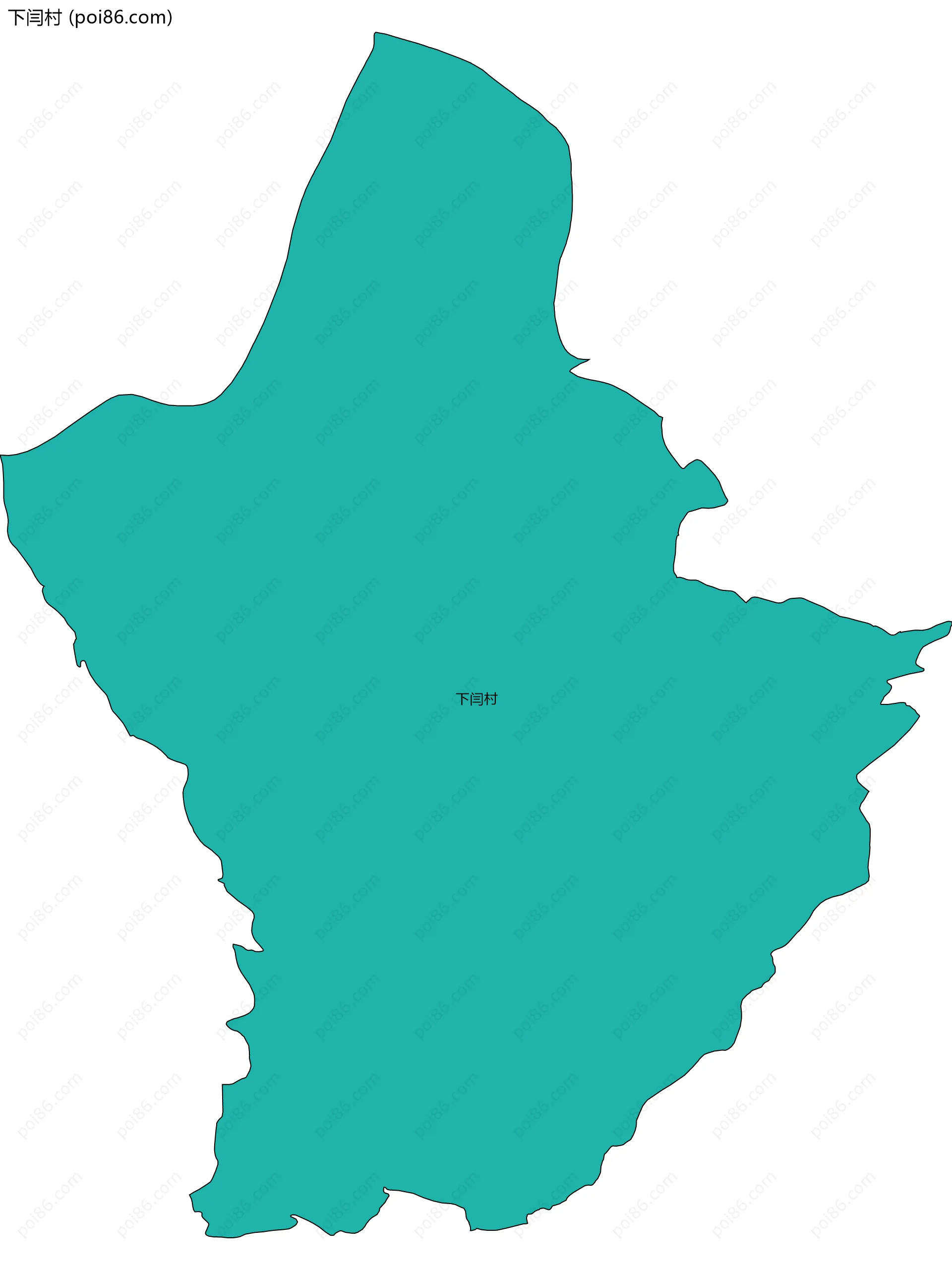 下闫村边界地图