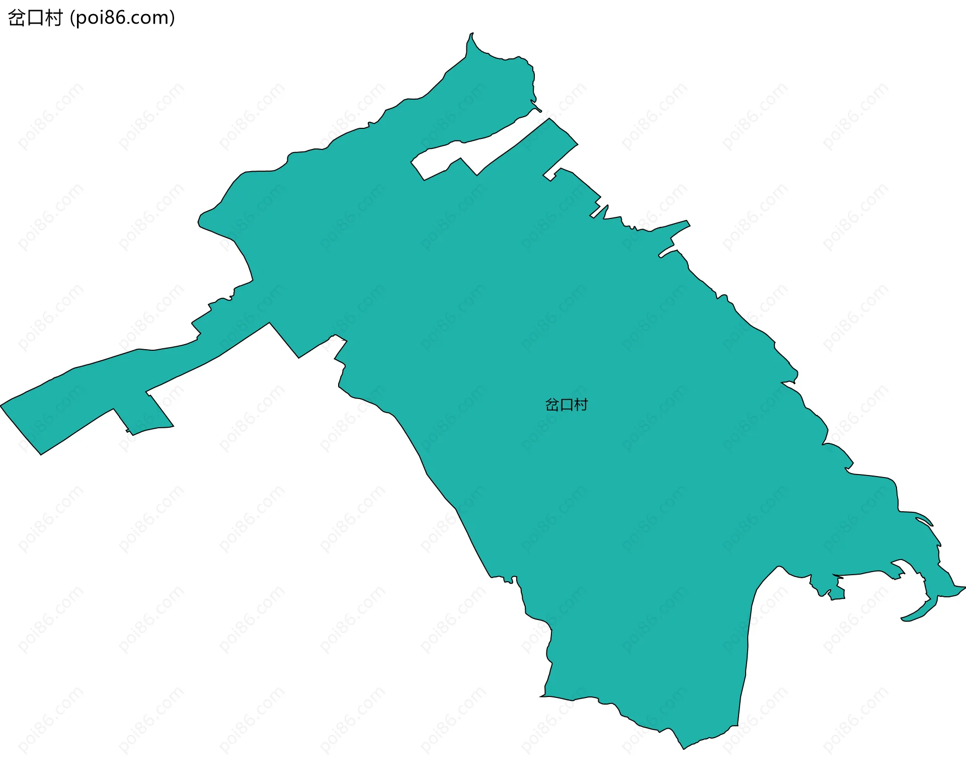 岔口村边界地图