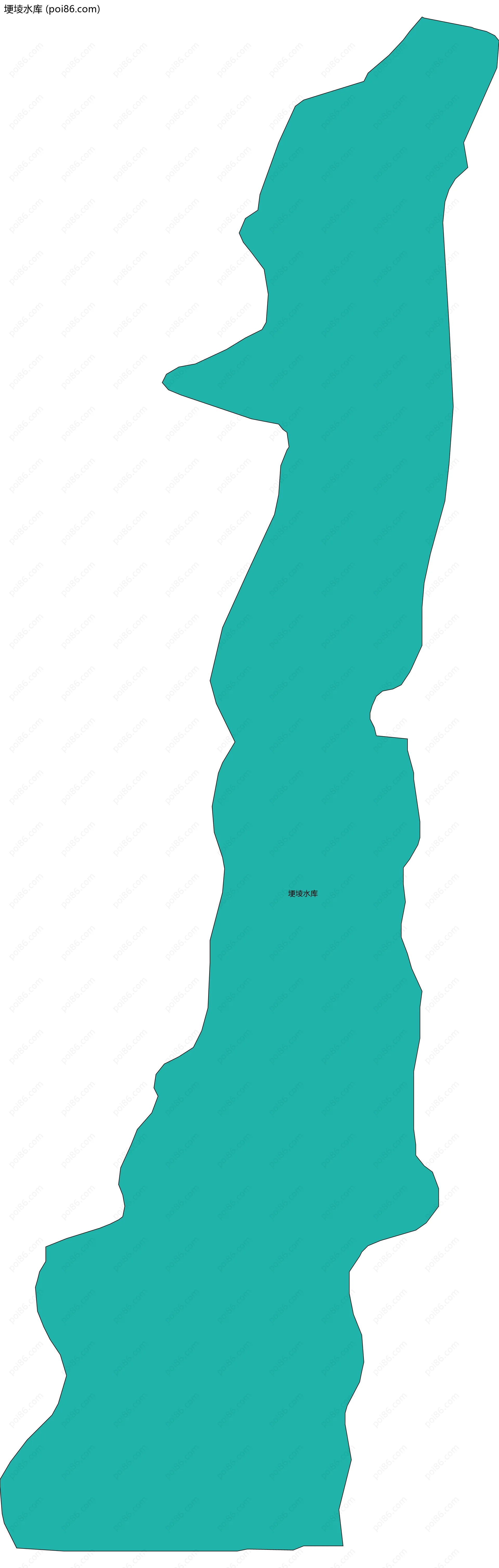 埂堎水库边界地图