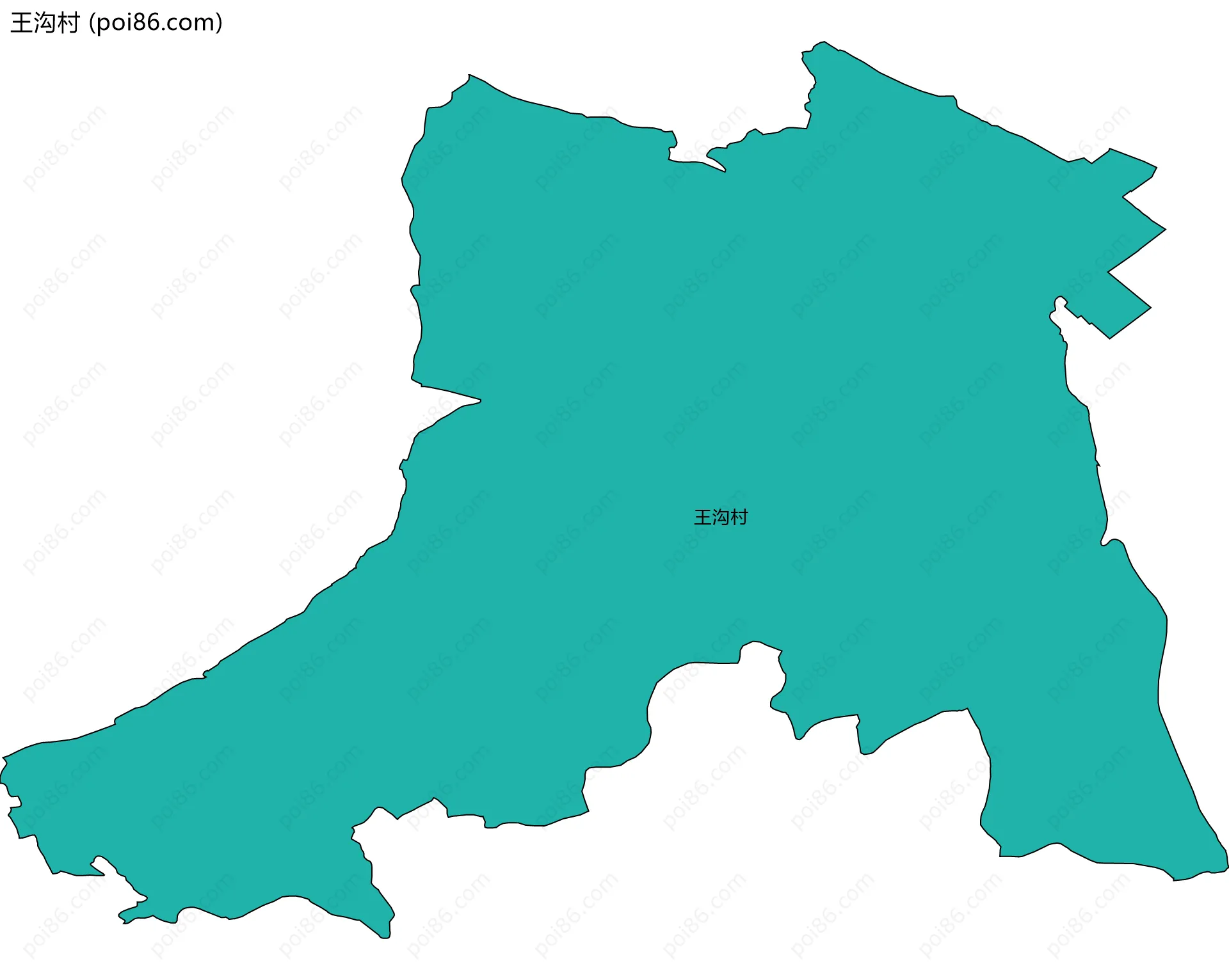 王沟村边界地图