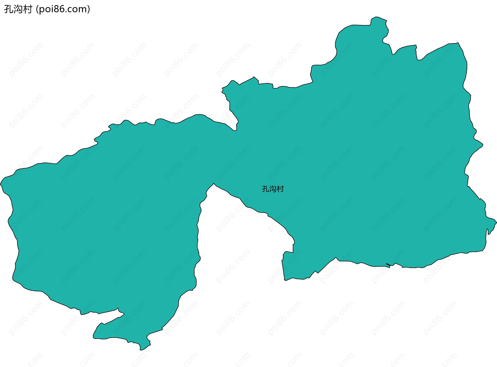 孔沟村边界地图