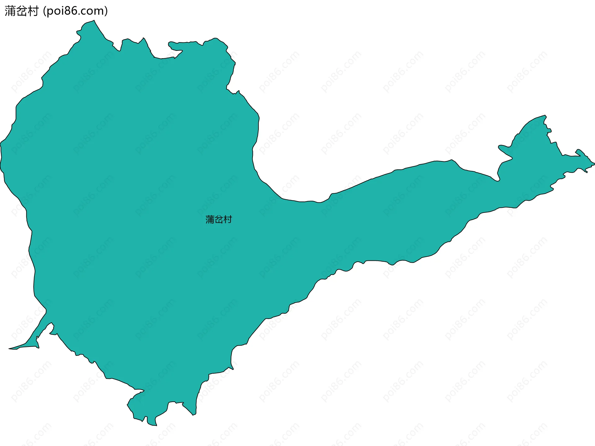 蒲岔村边界地图